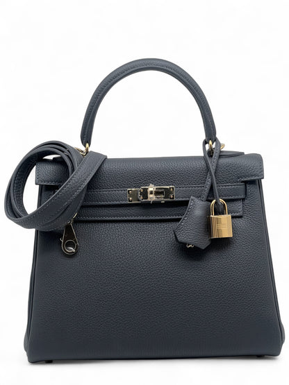 Hermès - Sac Kelly 25 Gris Etain