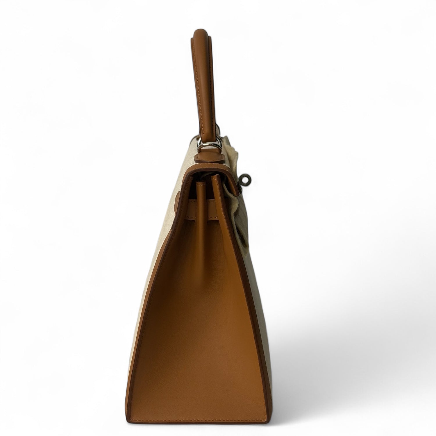 Hermès - Sac Kelly 28 cuir et toile