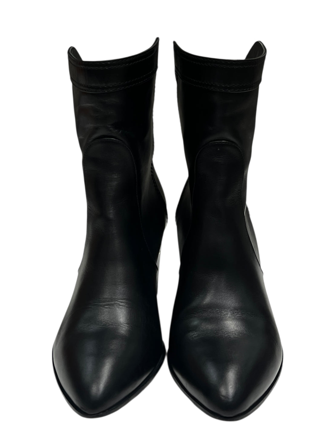 Chanel - bottines cuir noir T 38,5