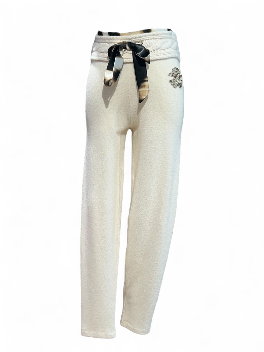 Roberto Cavalli - Pantalon en cachemire blanc T38