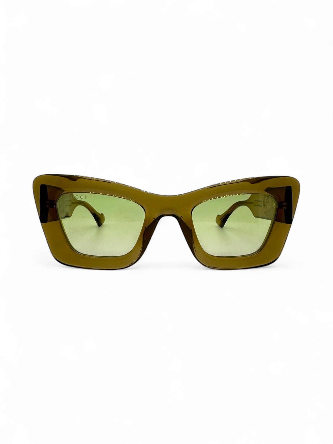 Gucci - Lunettes de soleil jaune en transparence