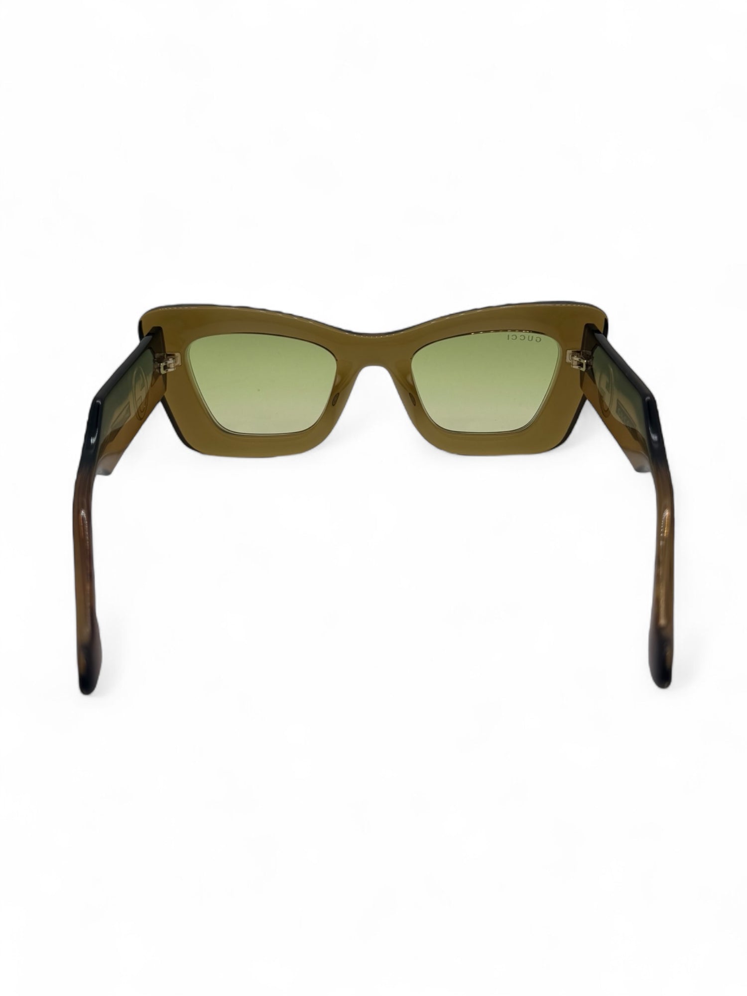 Gucci - Lunettes de soleil jaune en transparence