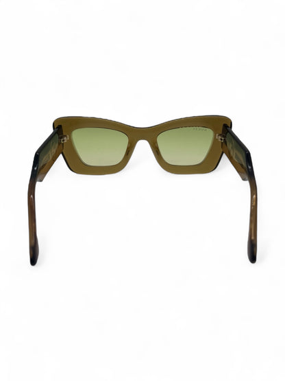 Gucci - Lunettes de soleil jaune en transparence