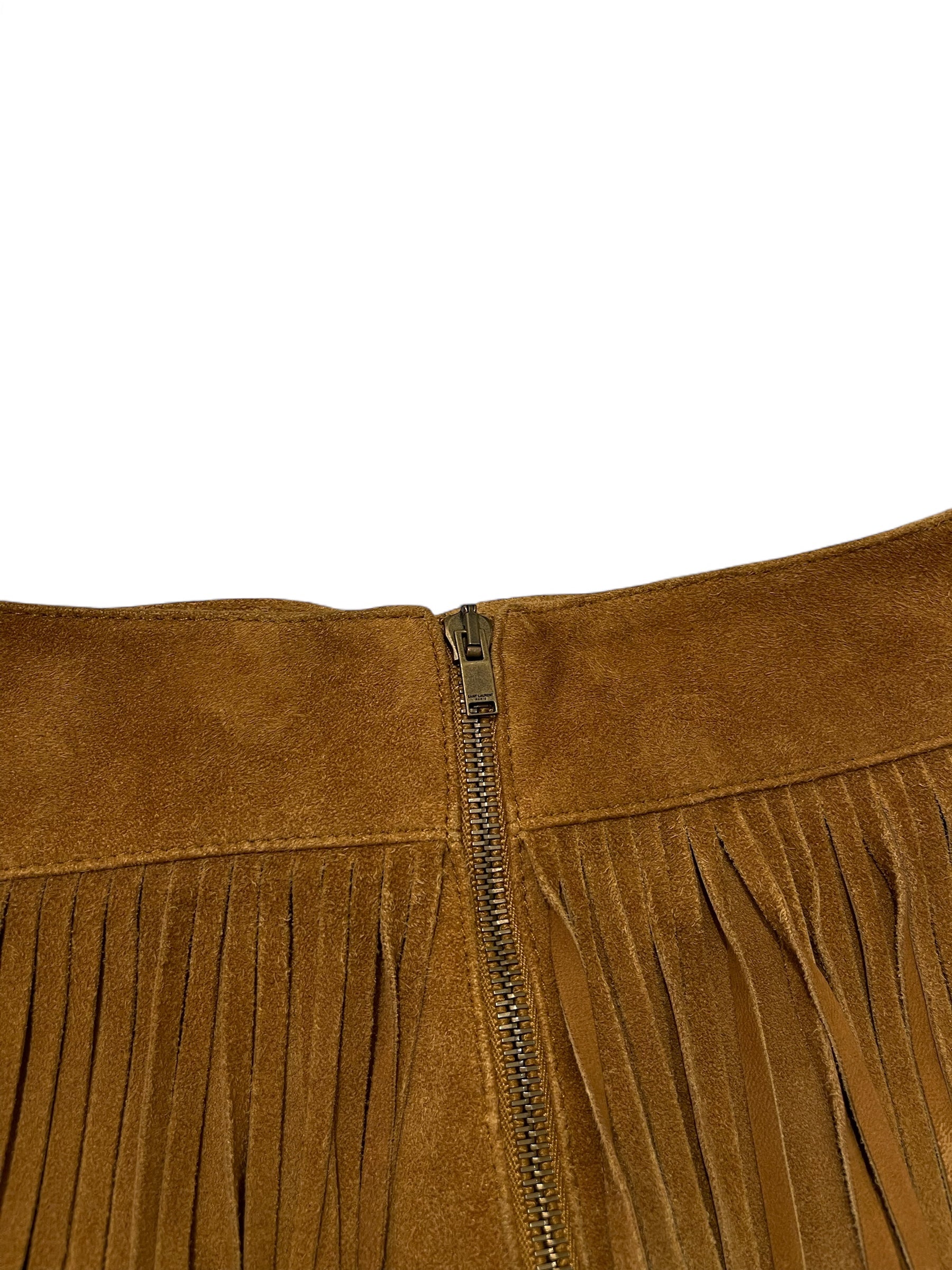 Saint Laurent - Jupe en daim T34