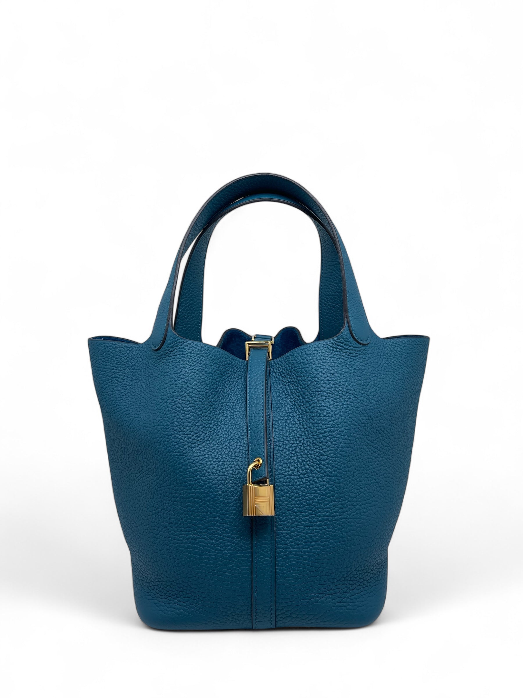 Hermès - Borsa Picotin 22 Verde Bosforo
