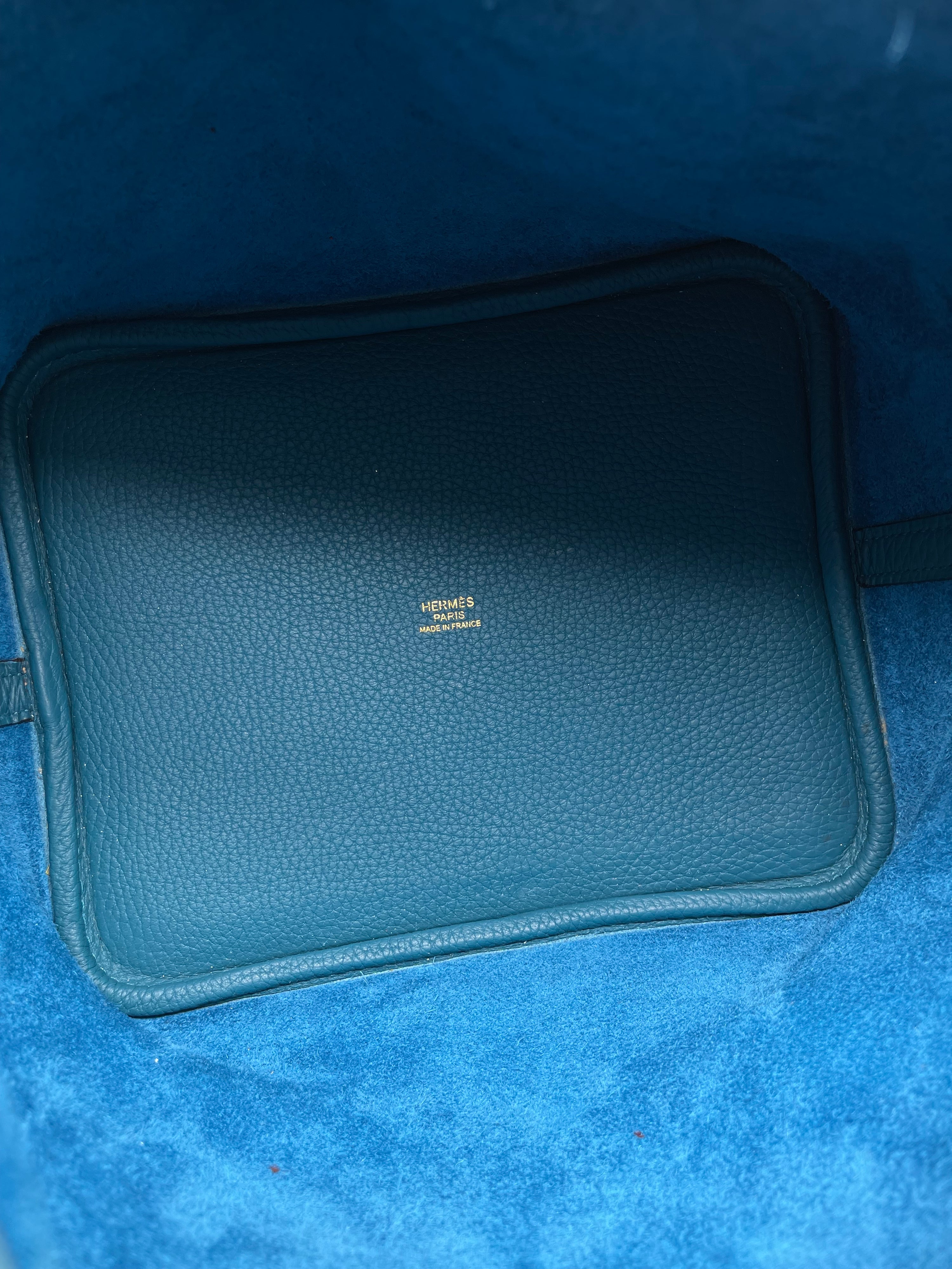 Hermès - Borsa Picotin 22 Verde Bosforo