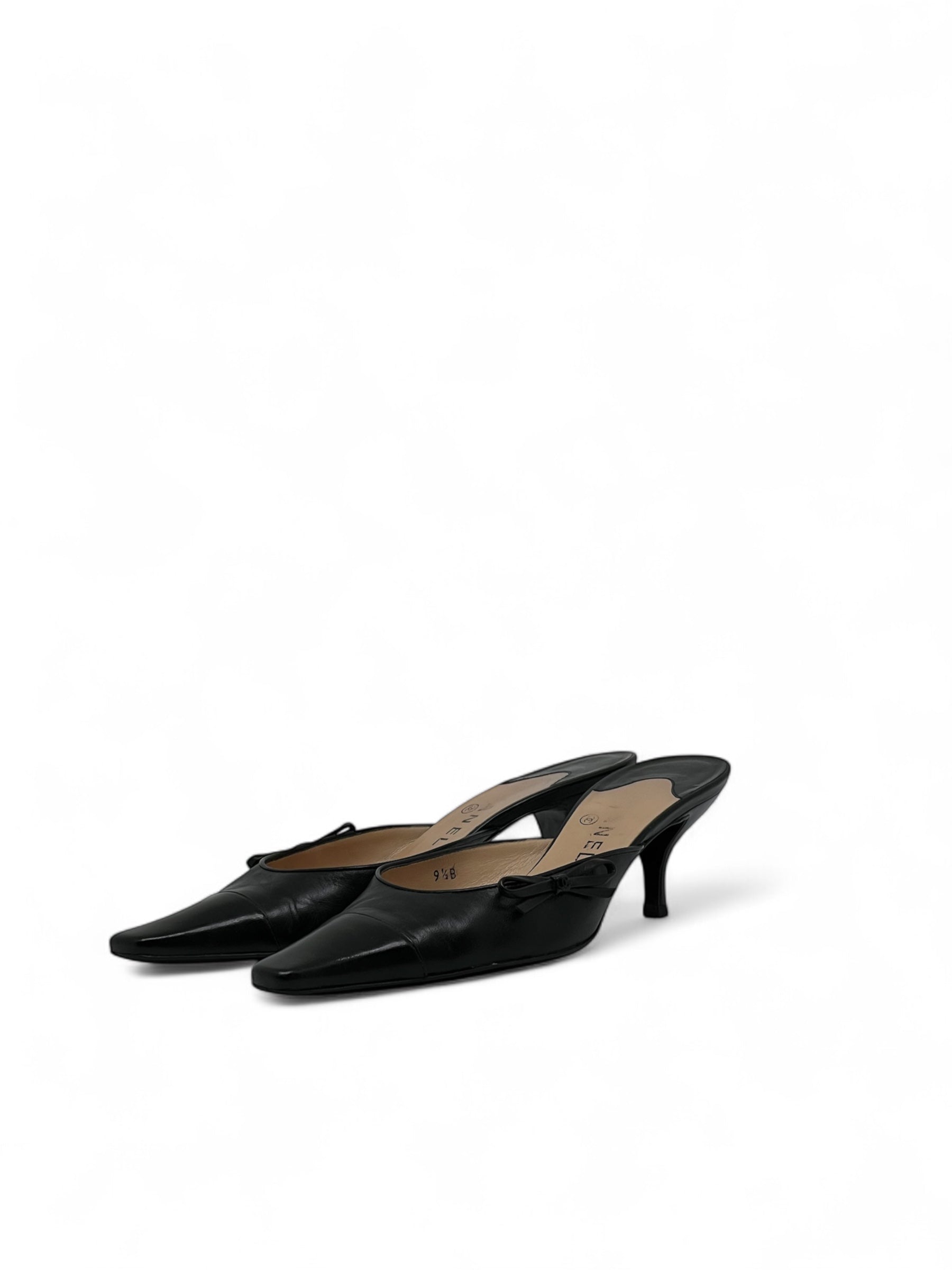 Chanel - Décolleté, Mules con tacco e fiocco T39,5
