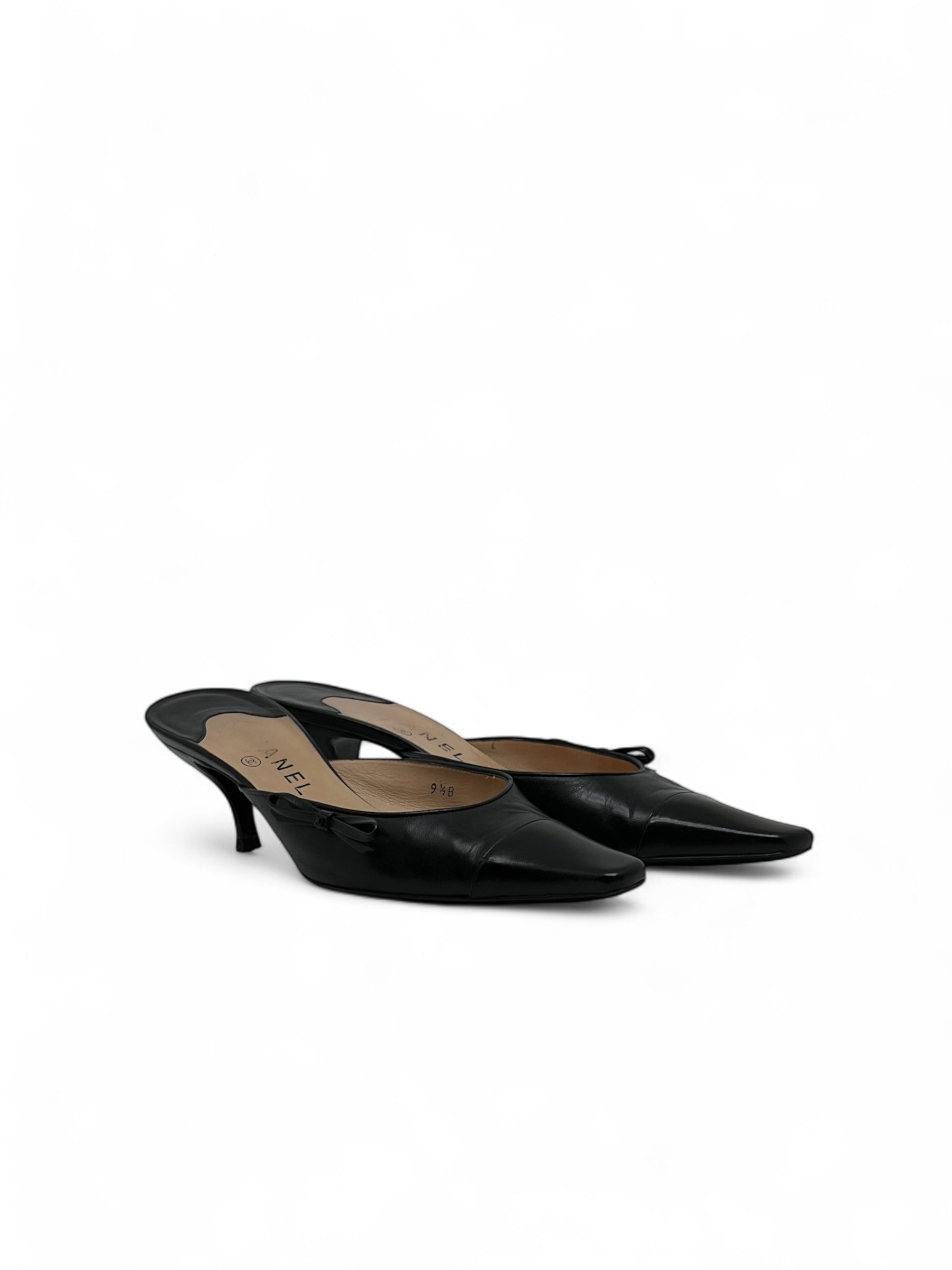 Chanel - Décolleté, Mules con tacco e fiocco T39,5