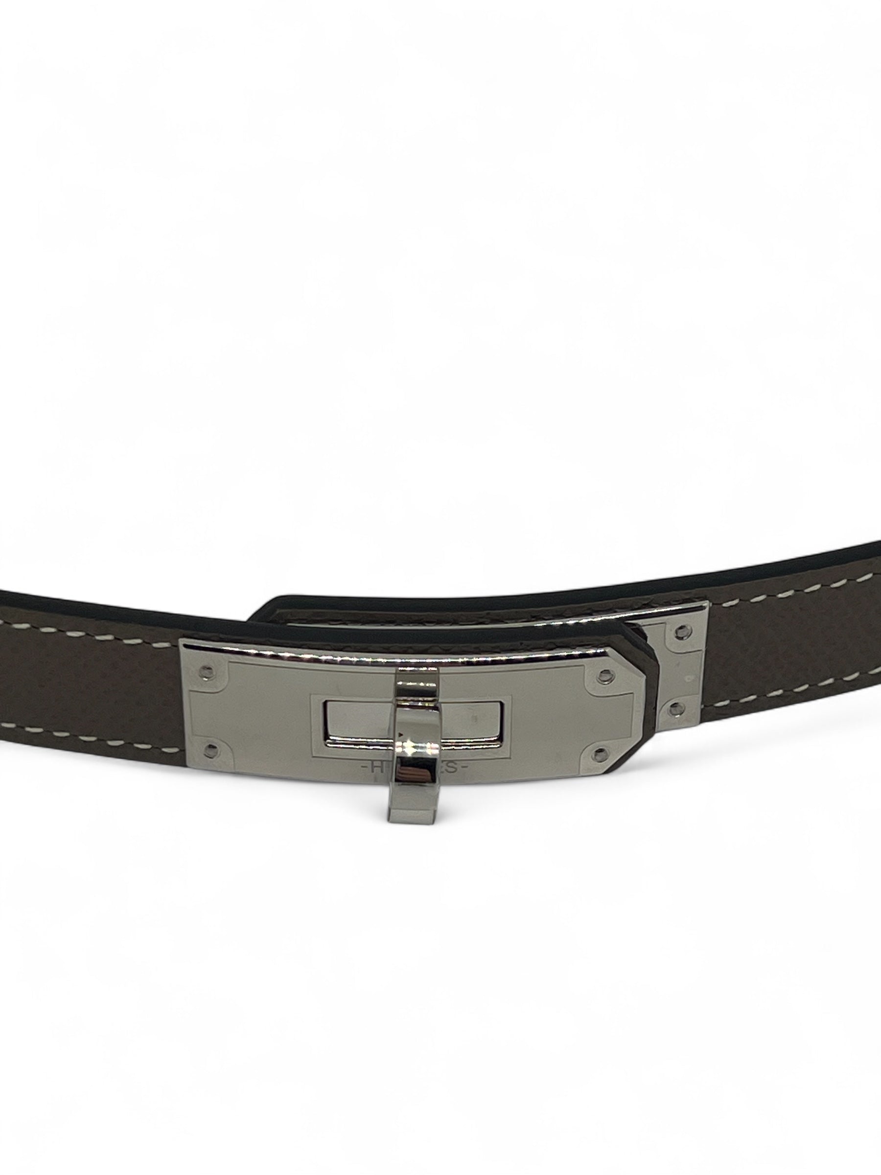 Hermès - Gürtel Kelly Etoupe