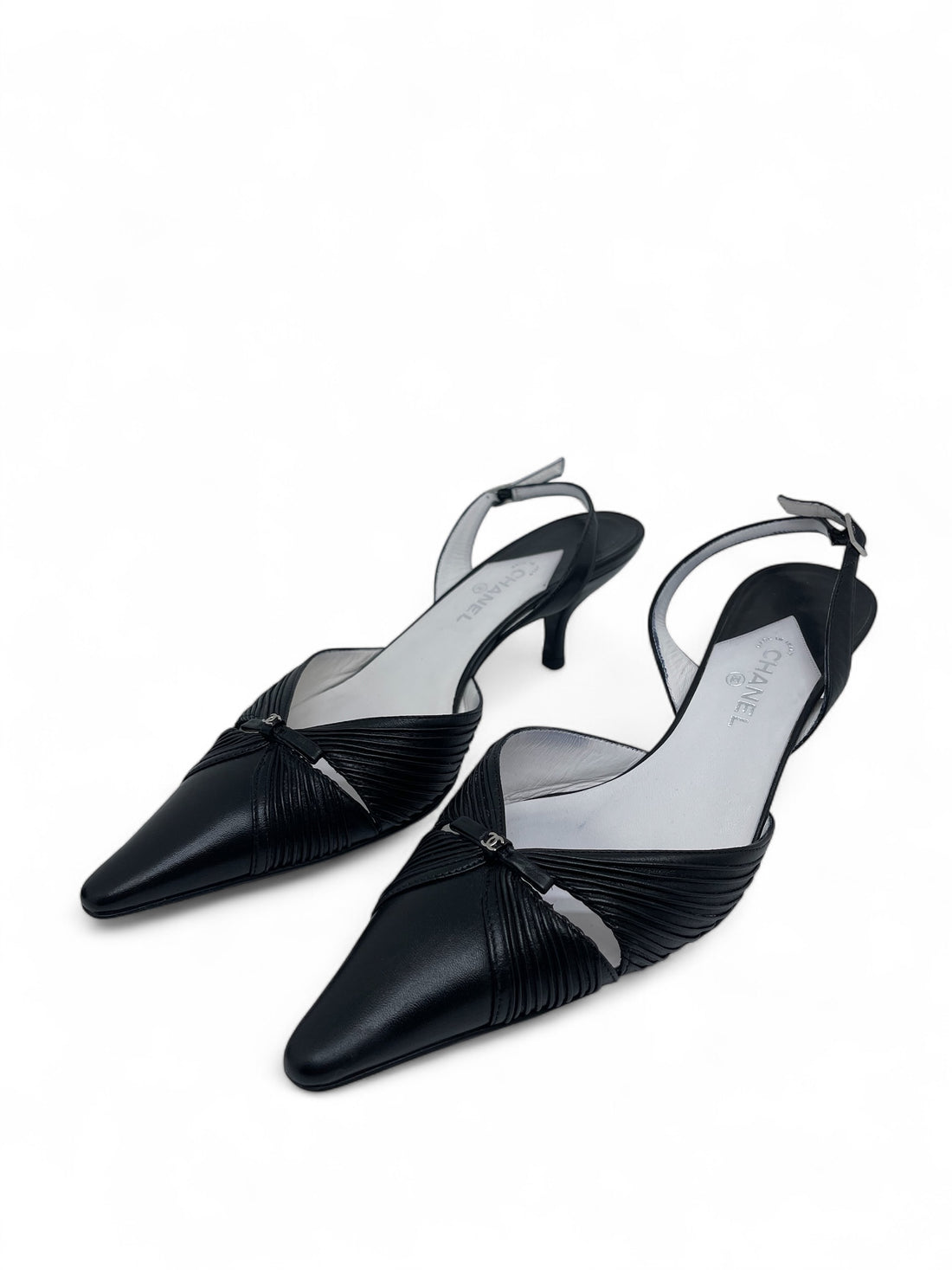 Chanel - Mules avec bride T39,5