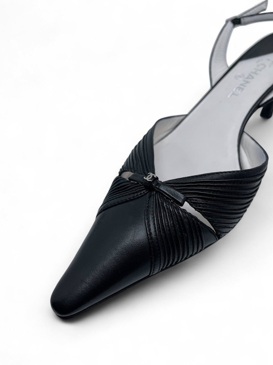 Chanel - Mules avec bride T39,5