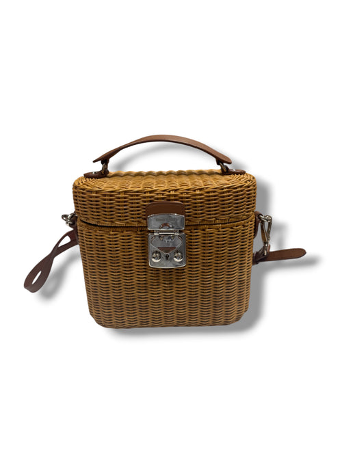 Miu Miu - Sac Vanity en Osier cuir Gold PM