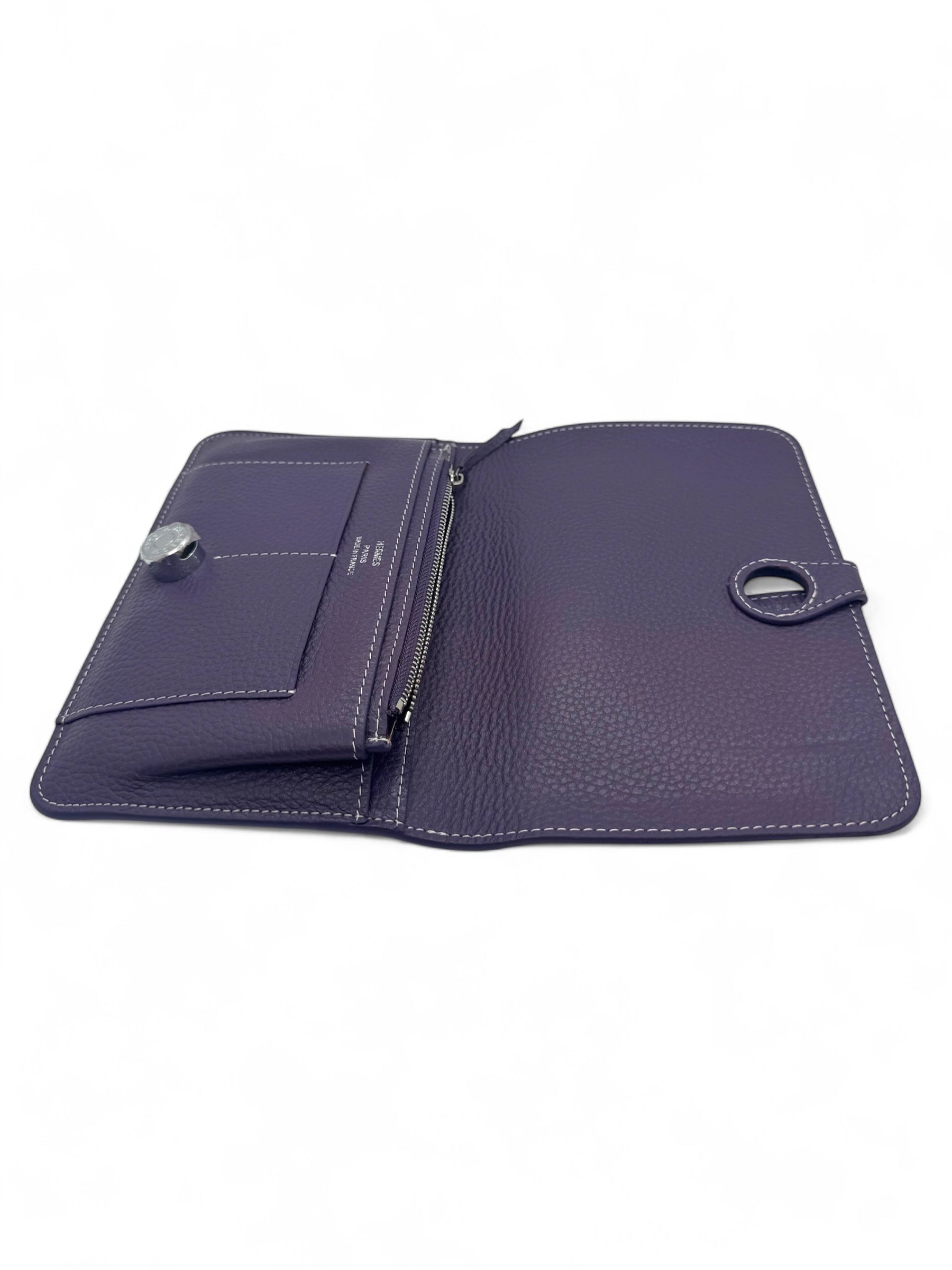 Hermès - Portefeuille en cuir dogon violet