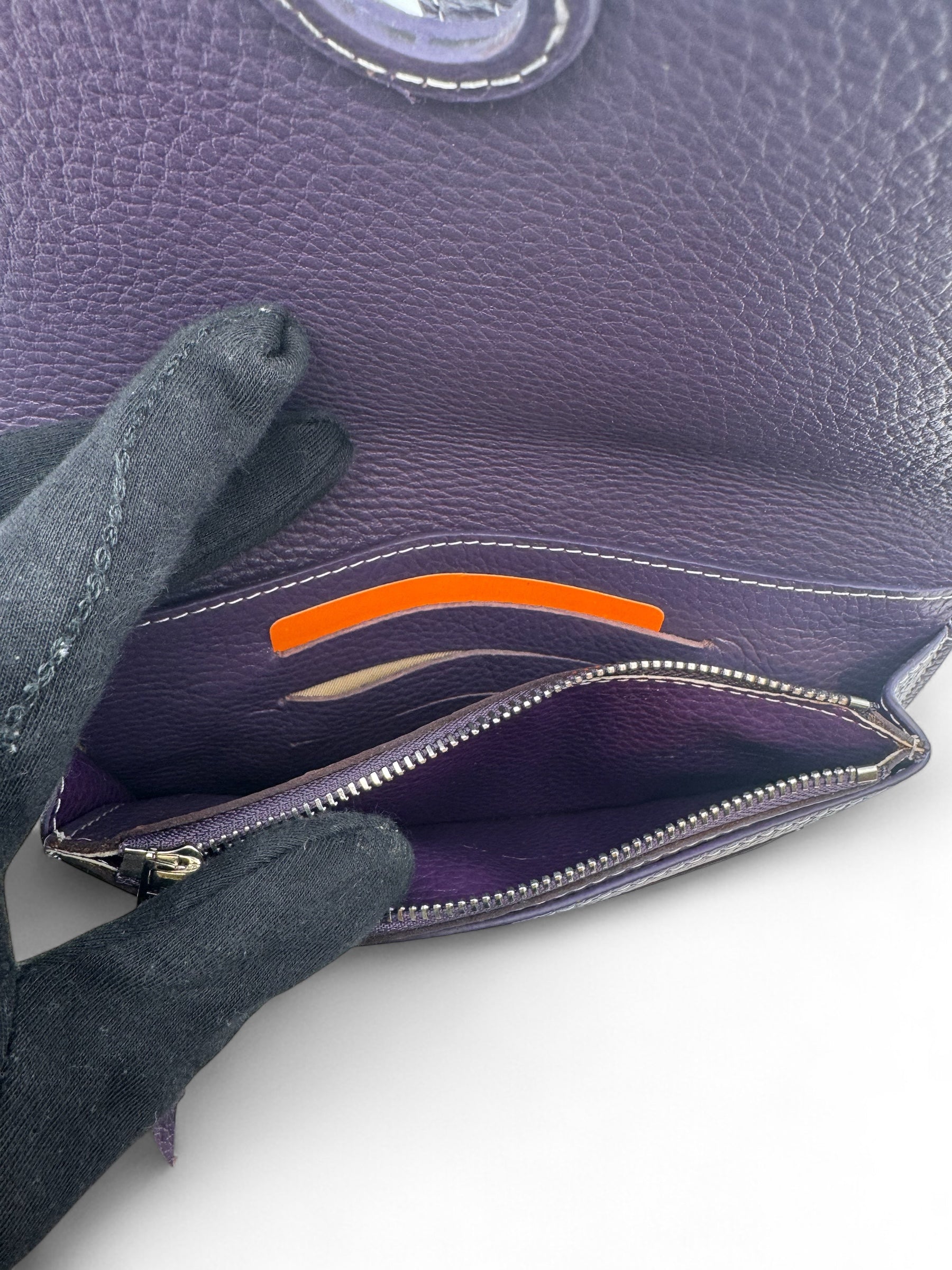 Hermès - Portefeuille en cuir dogon violet
