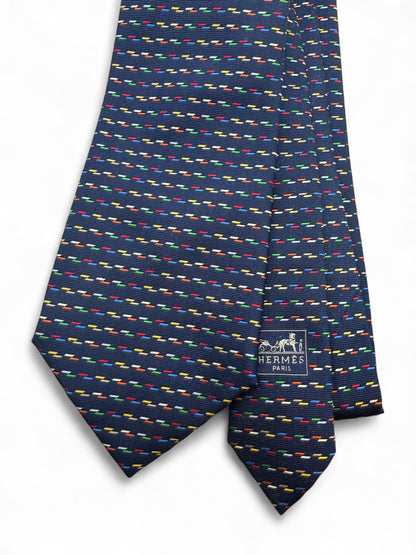 Hermès - Cravate bleu