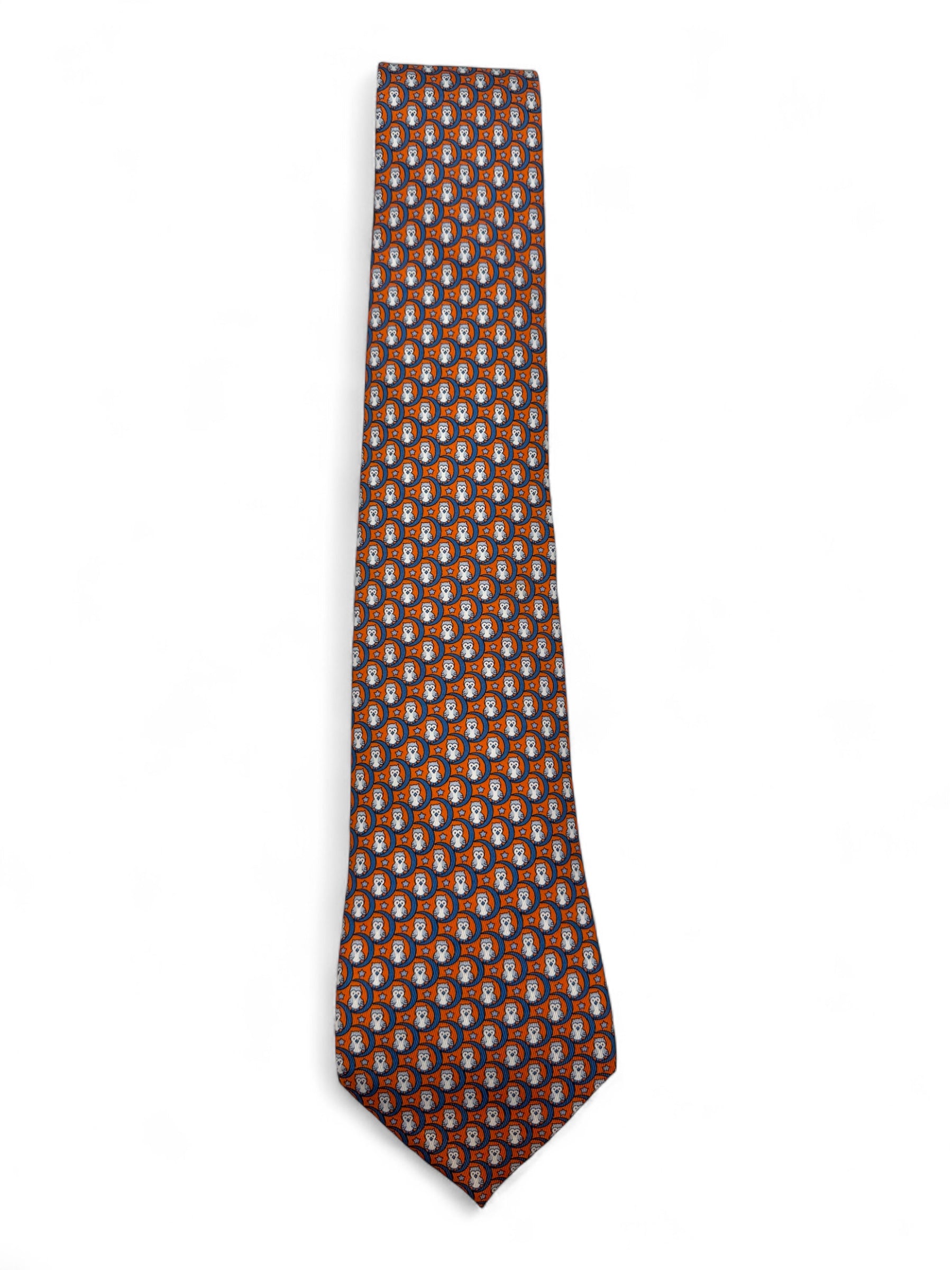 Hermès - orangefarbene Krawatte