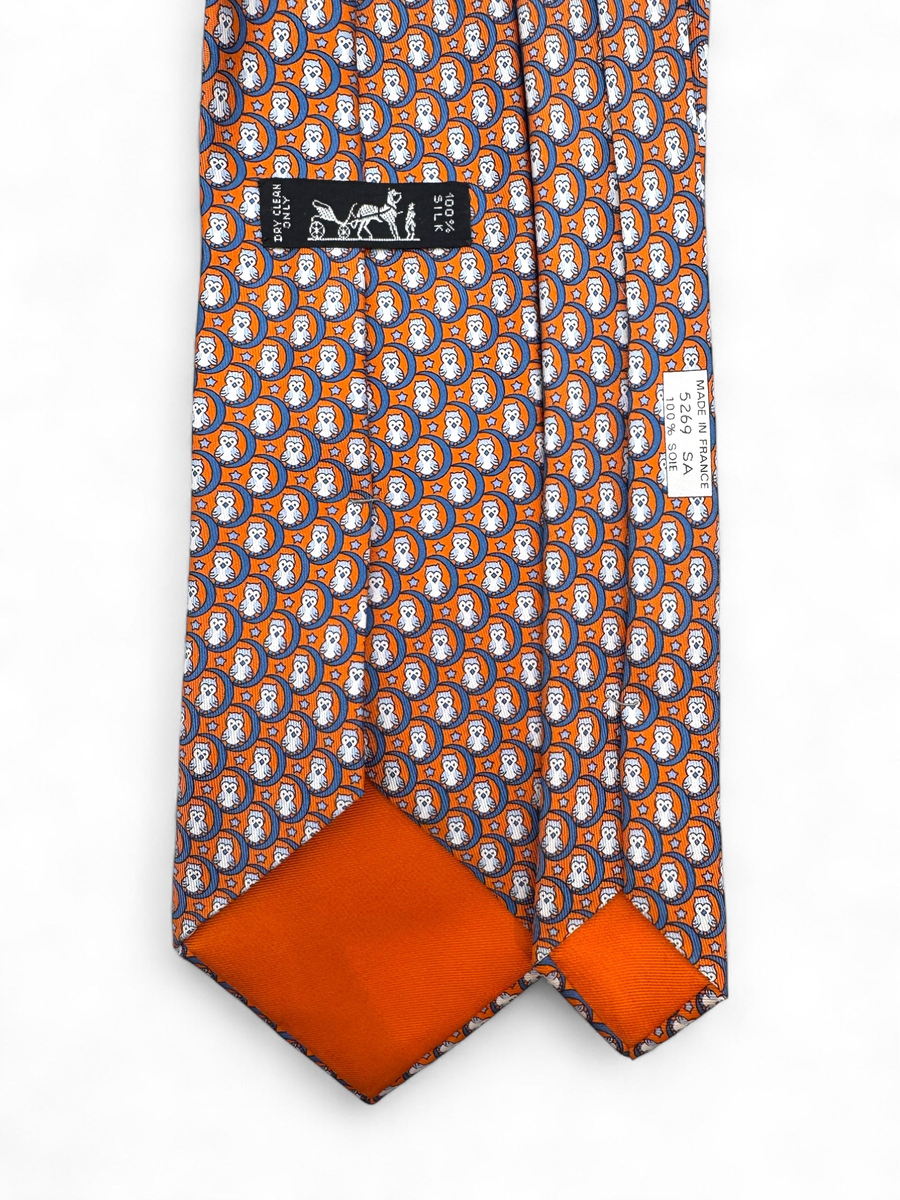 Hermès - orangefarbene Krawatte