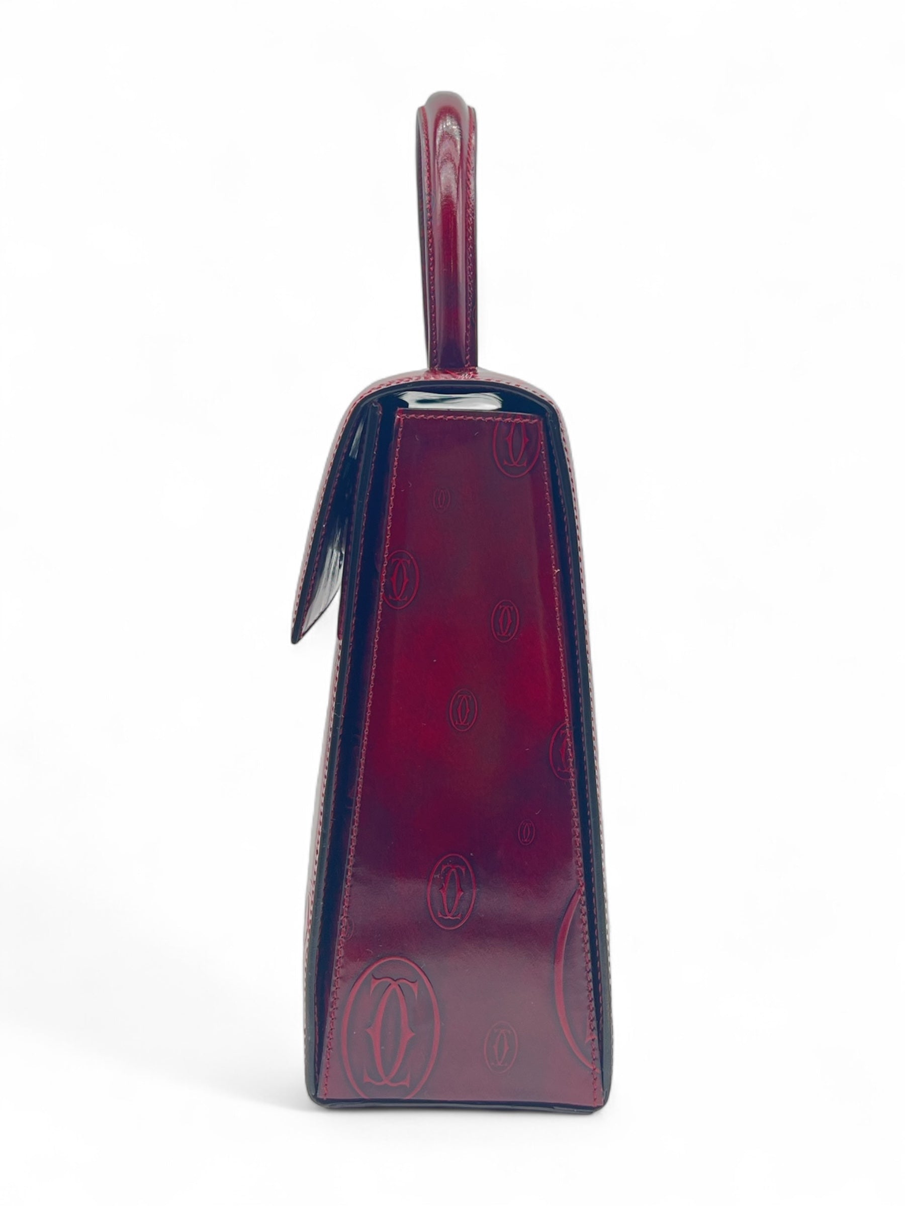 Cartier - Sac à main rouge bordeaux