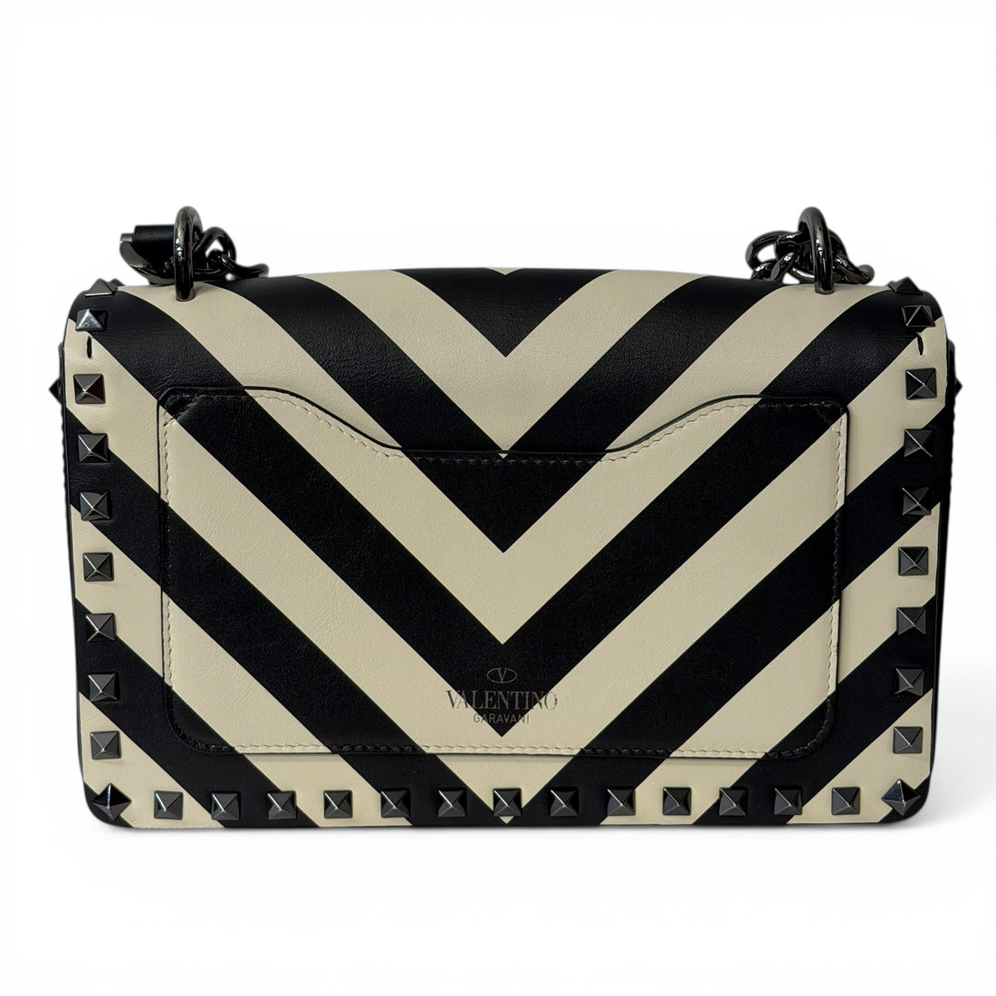 Valentino Sac Rockstud Crème et Noir | Les Folies d’Eugénie