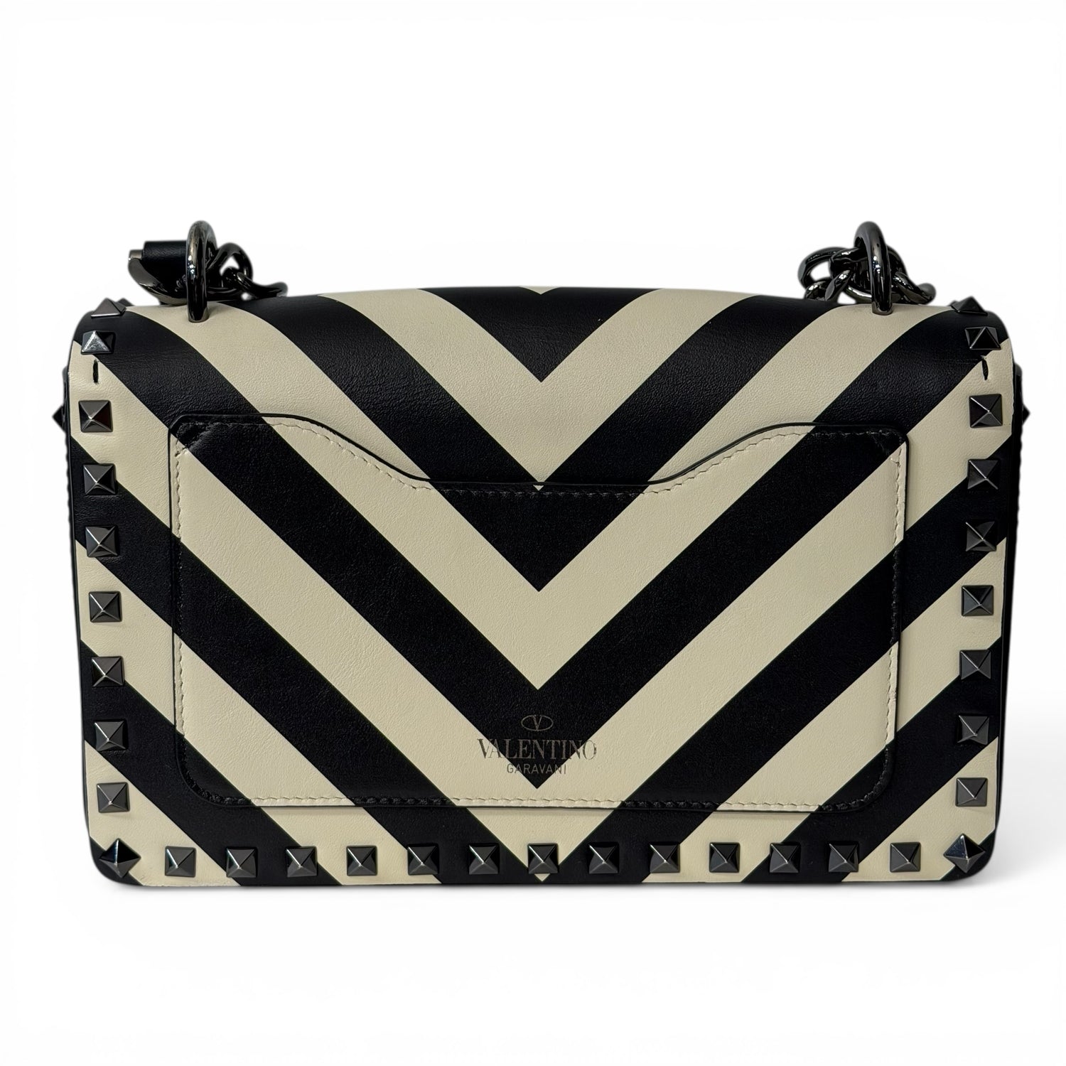 Valentino Sac Rockstud Crème et Noir | Les Folies d’Eugénie