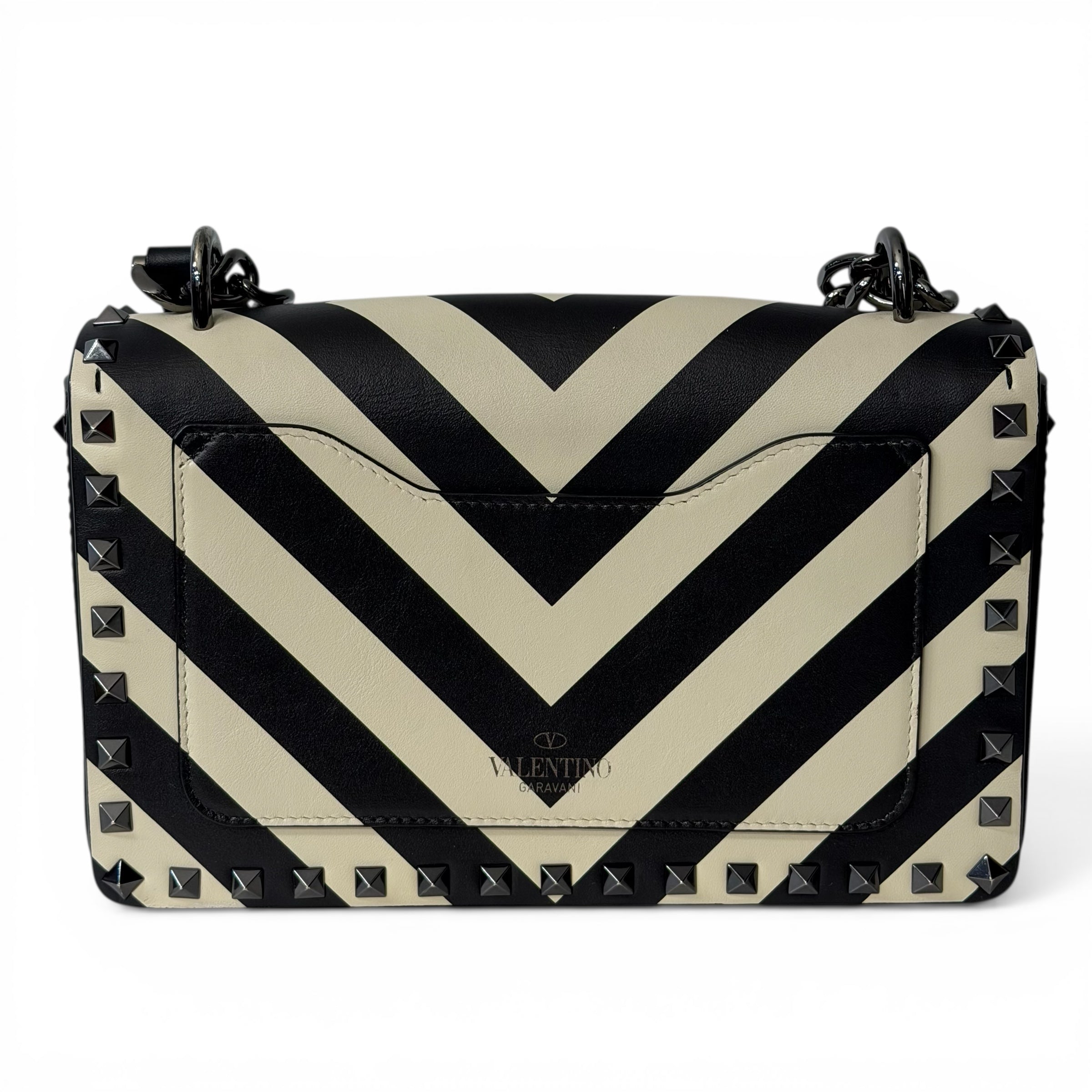 Valentino Sac Rockstud Crème et Noir | Les Folies d’Eugénie