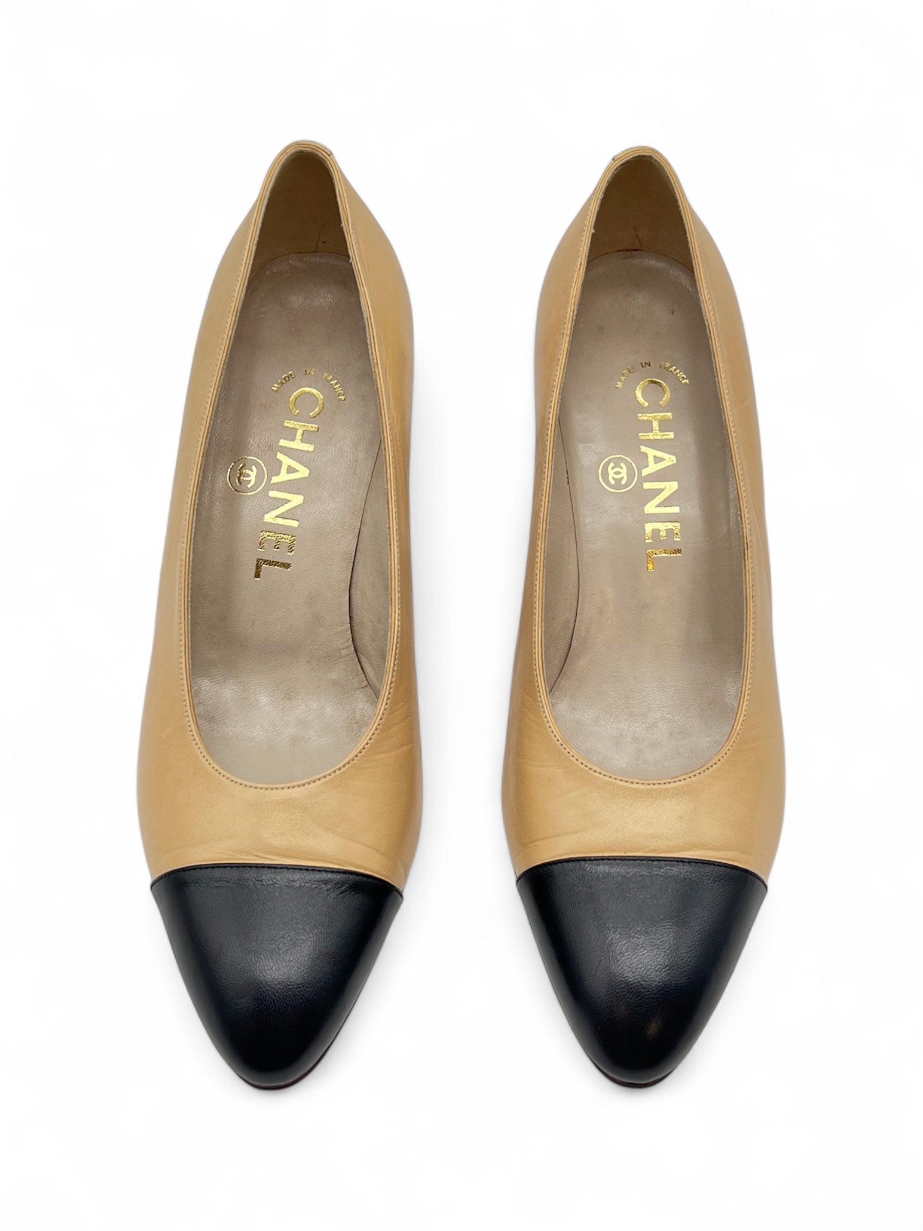 Chanel - Escarpins bicolores T37