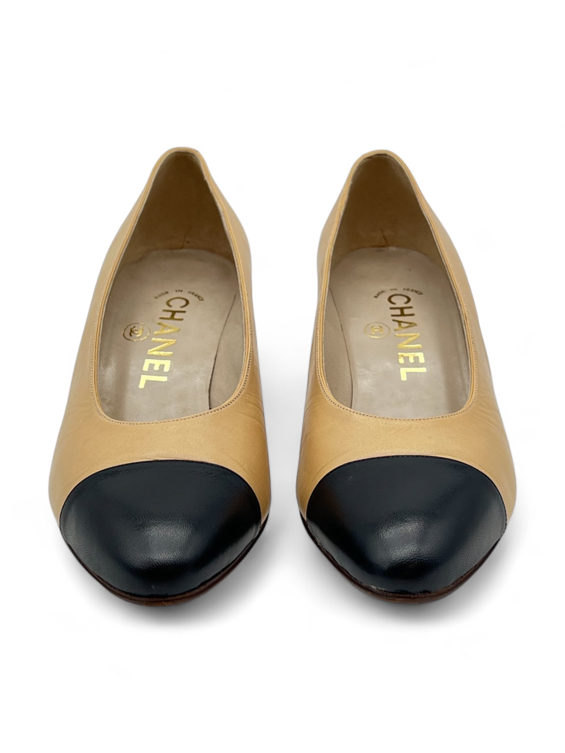 Chanel - Escarpins bicolores T37
