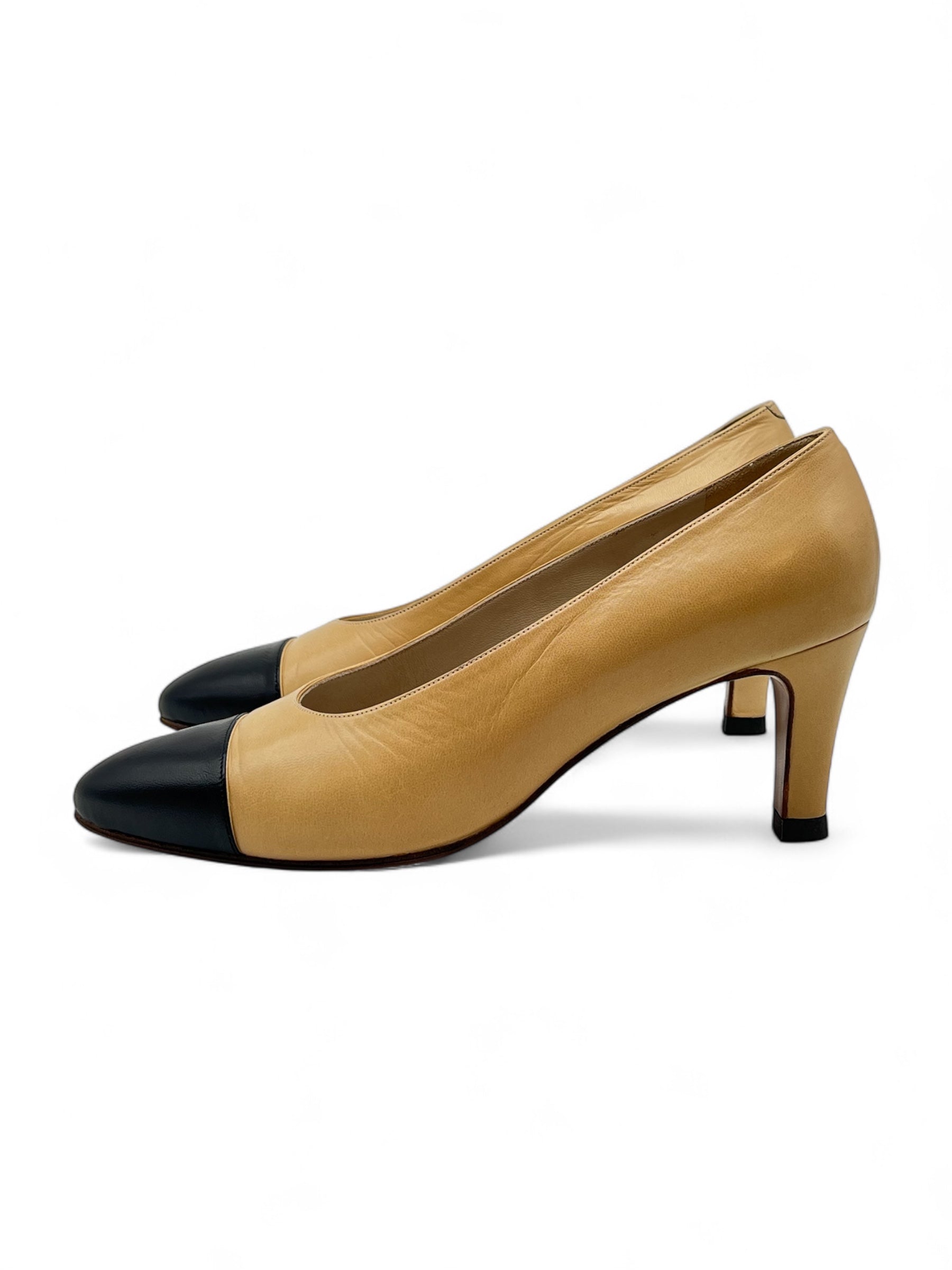 Chanel - Escarpins bicolores T37