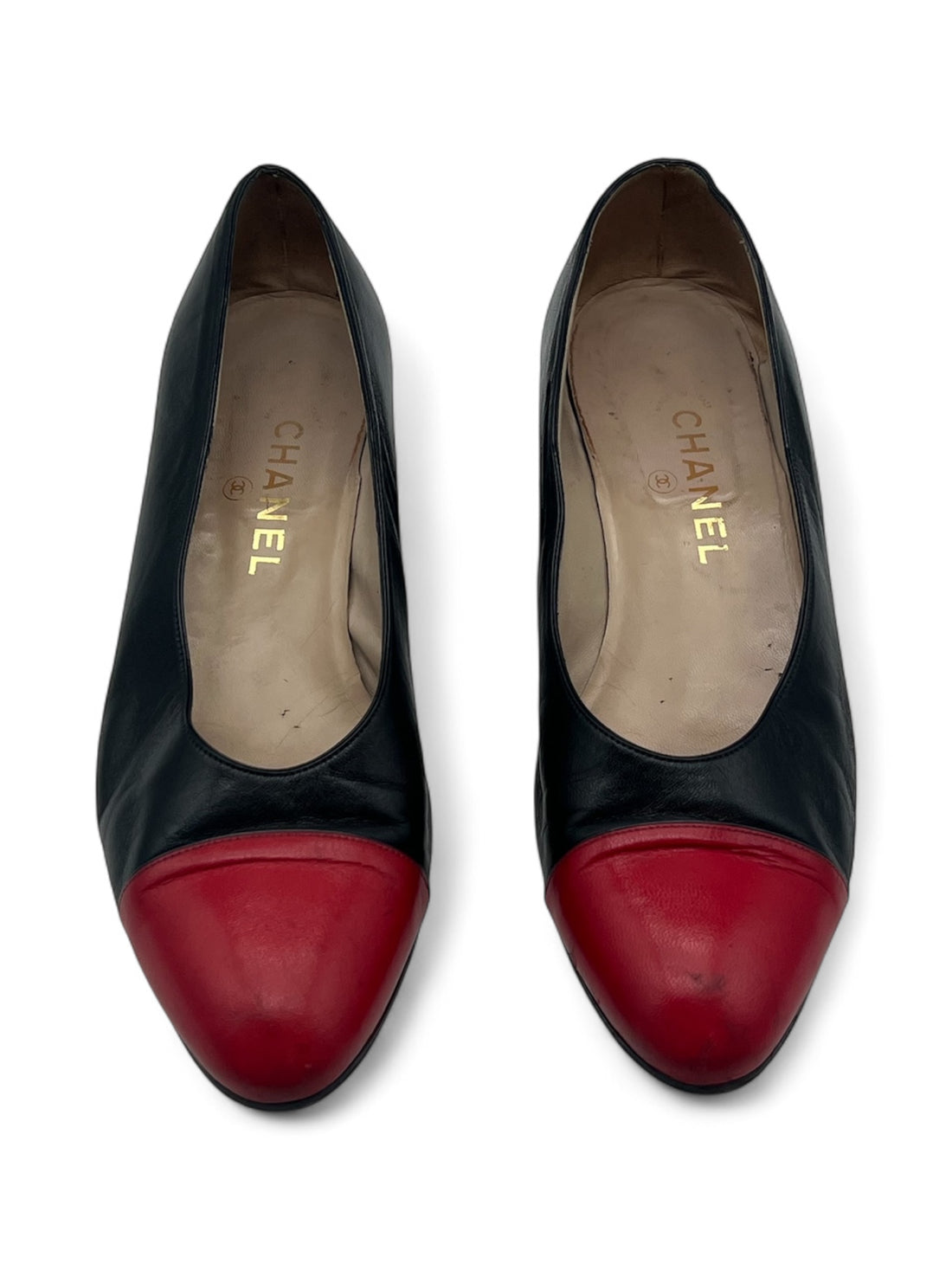 Chanel - Escarpin bicolore noir et rouge T40