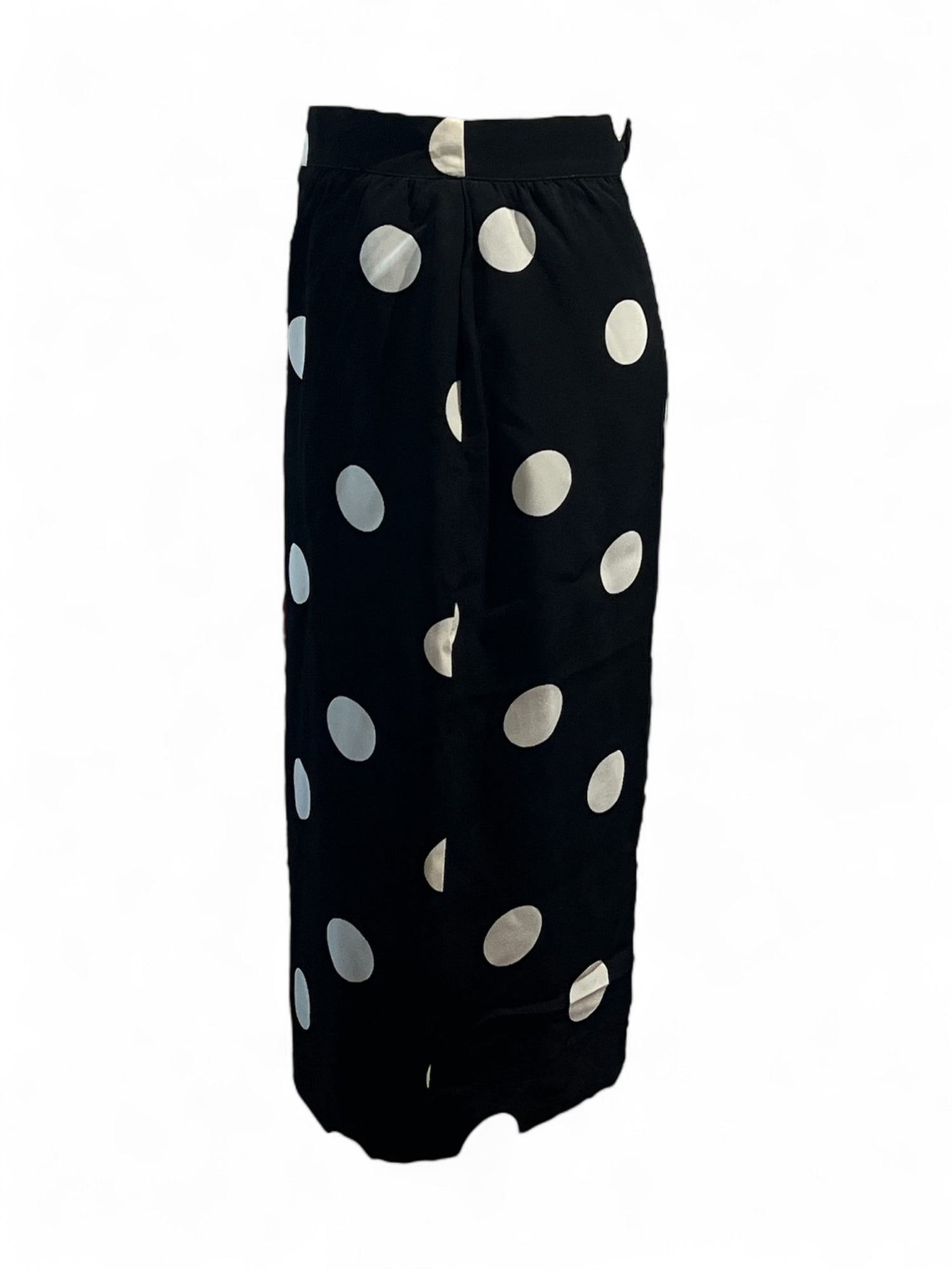 Saint Laurent - Jupe droite à pois T40