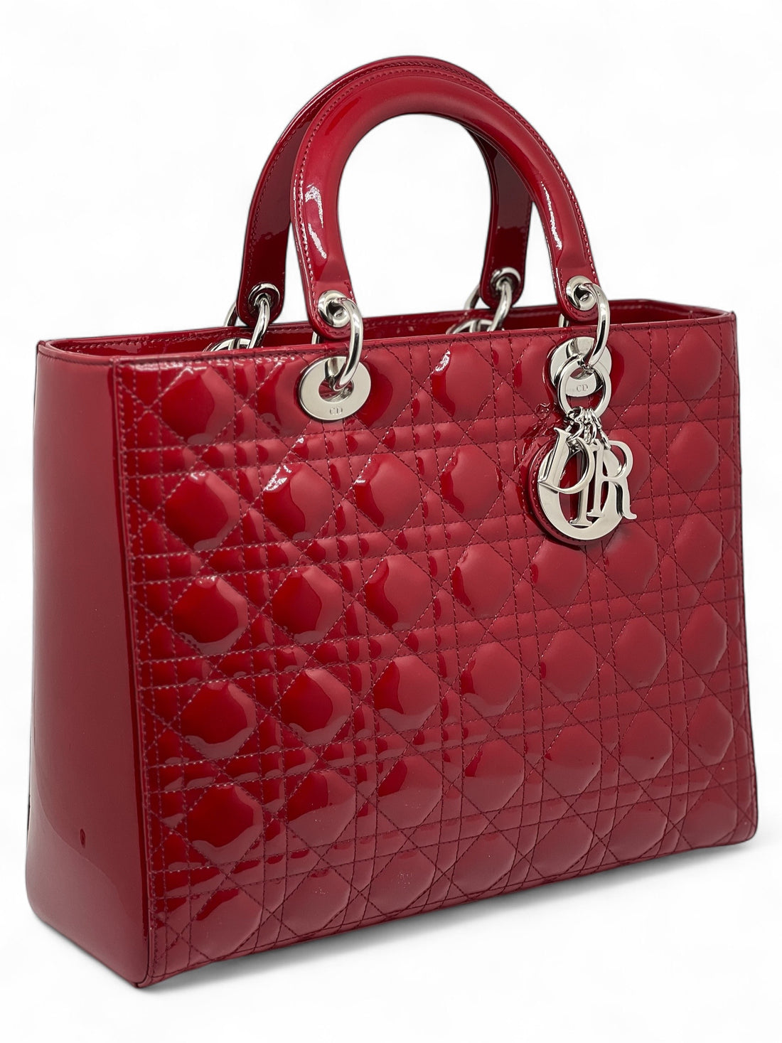 Christian Dior - Große Lady Dior Tasche in lackrot