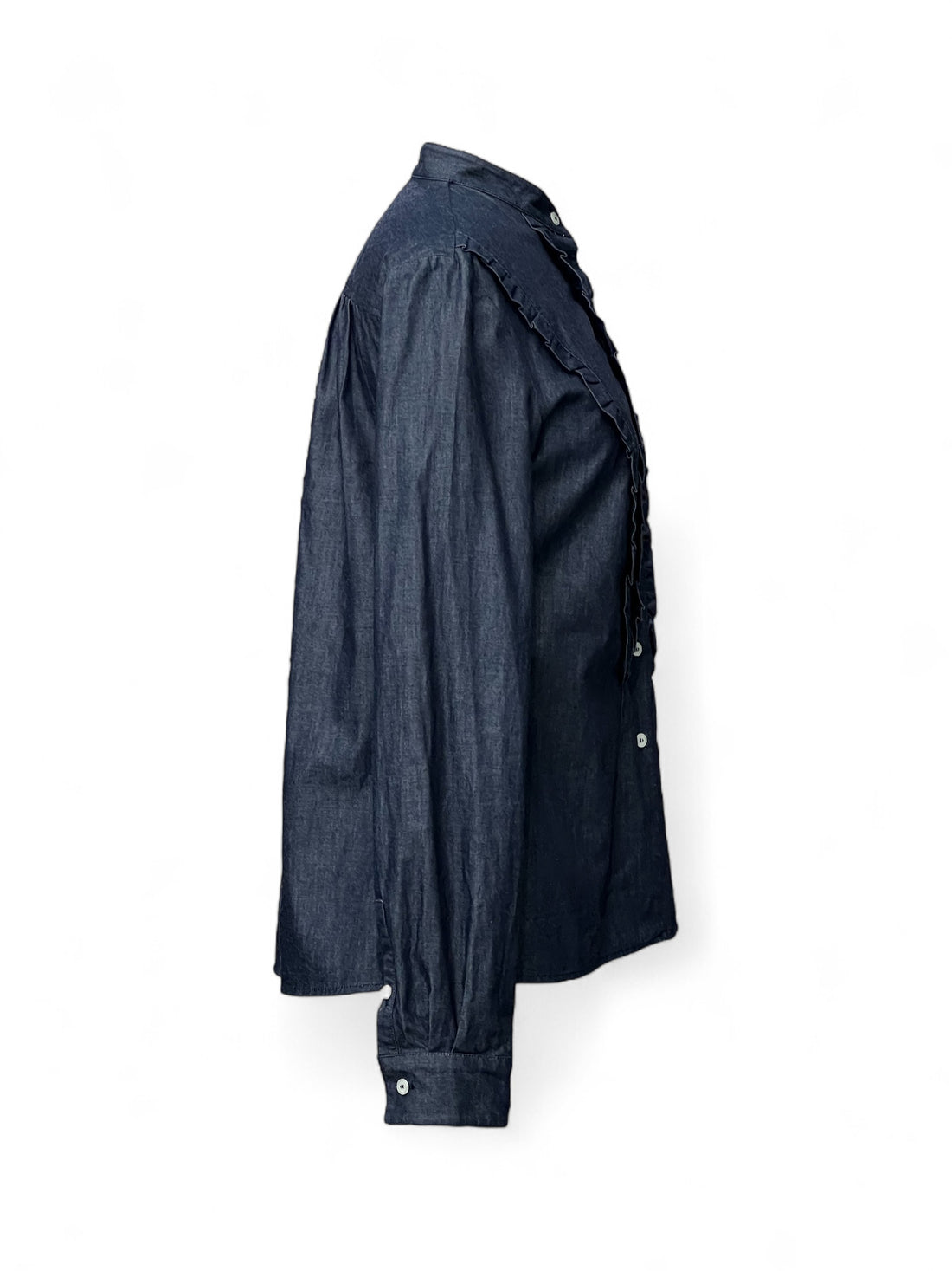 Miu Miu - Camicia con volant Miu Miu in cotone blu