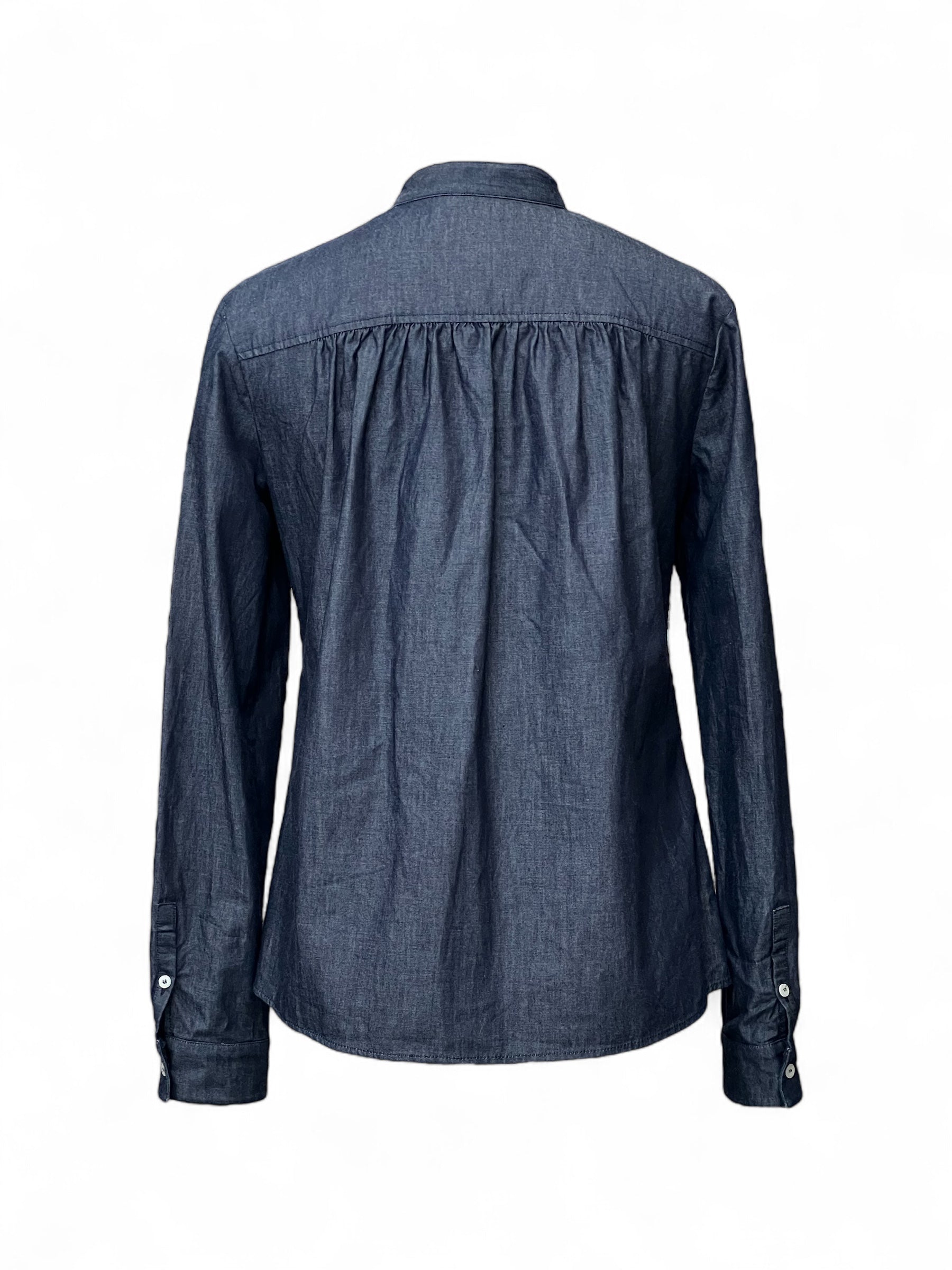 Miu Miu - Camicia con volant Miu Miu in cotone blu