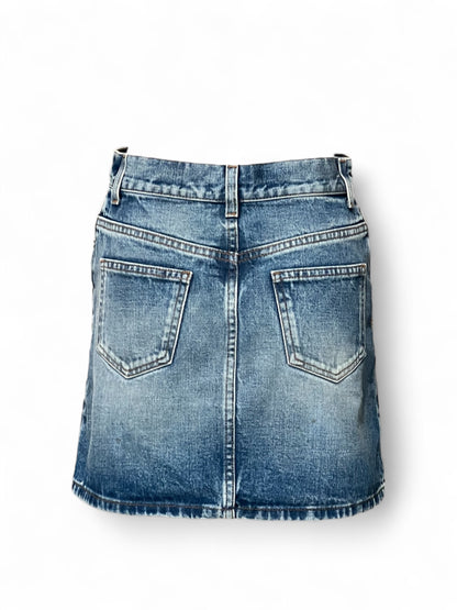 Gucci - Mini jupe brodée Bleu clair T36