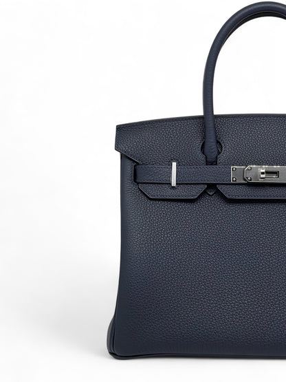 Hermès - Sac Birkin 30 Veau Togo Bleu nuit