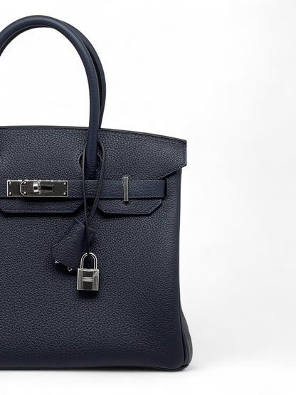 Hermès - Sac Birkin 30 Veau Togo Bleu nuit