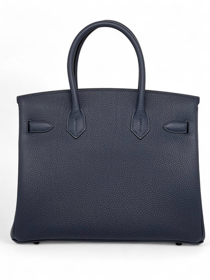 Hermès - Sac Birkin 30 Veau Togo Bleu nuit