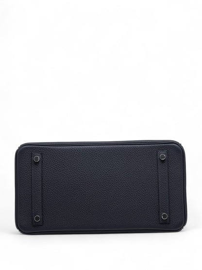 Hermès - Sac Birkin 30 Veau Togo Bleu nuit