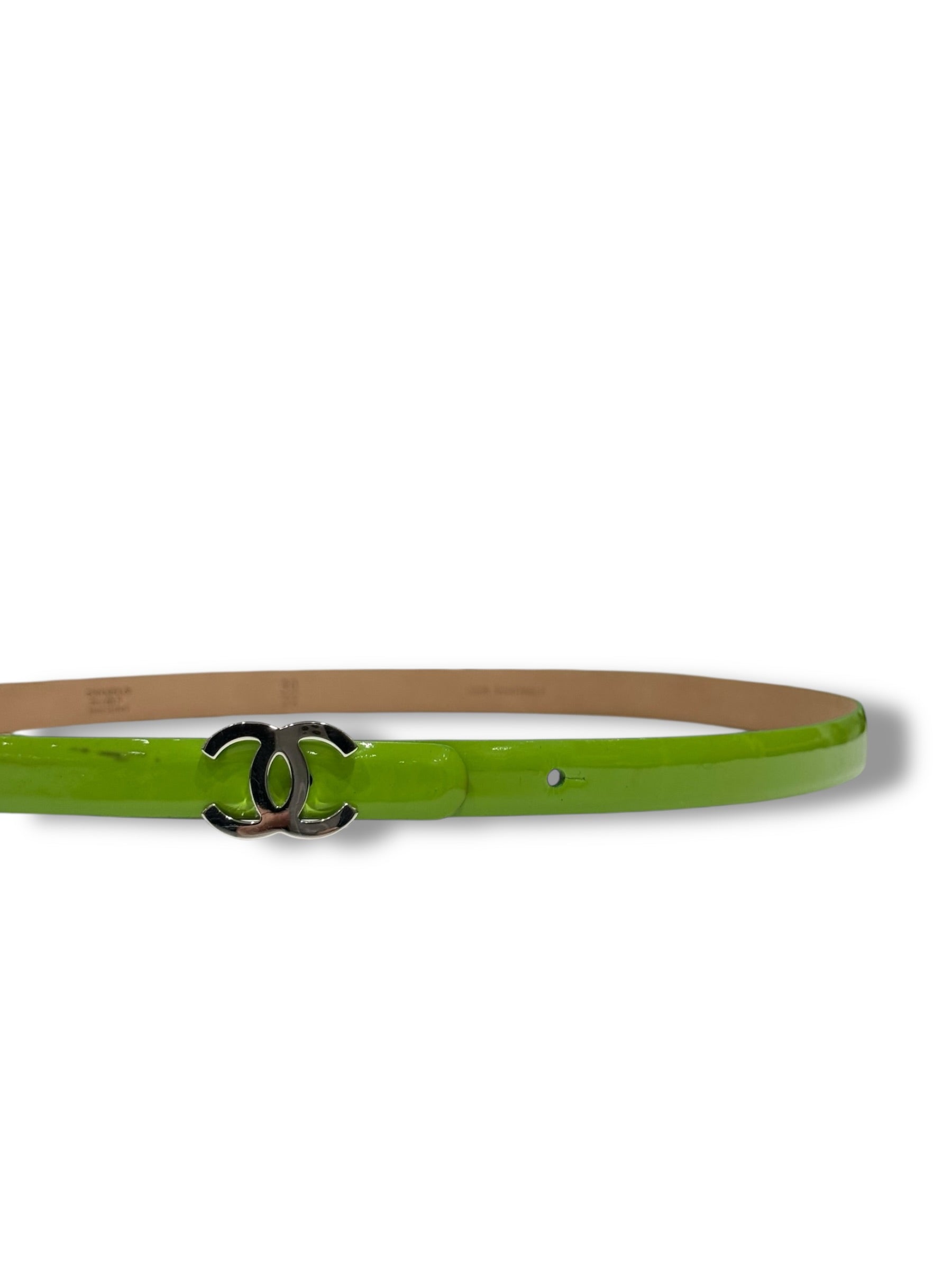 Chanel - Ceinture fine Verte T80