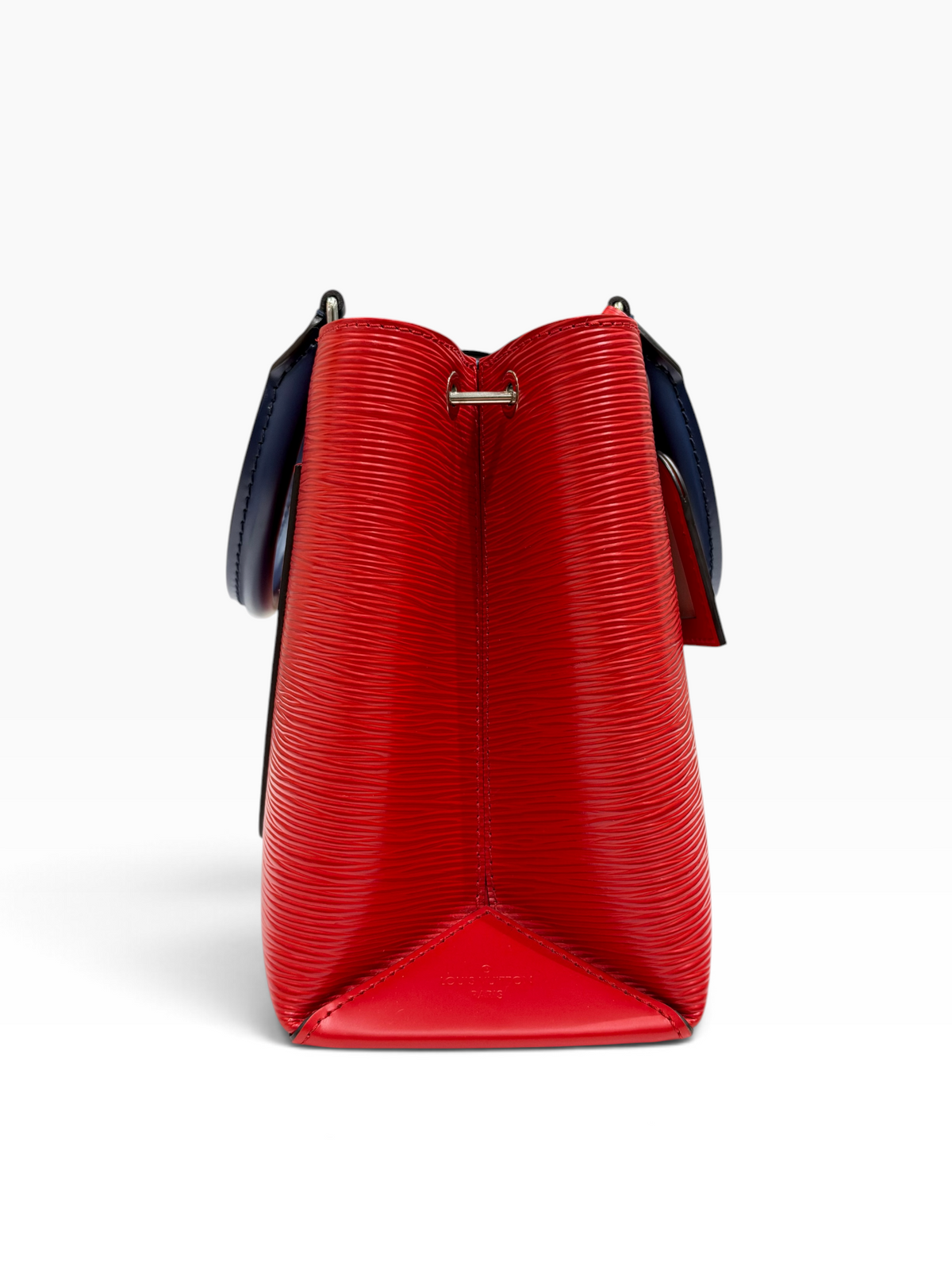 Louis Vuitton - Sac Kleber cuir épi rouge et bleu