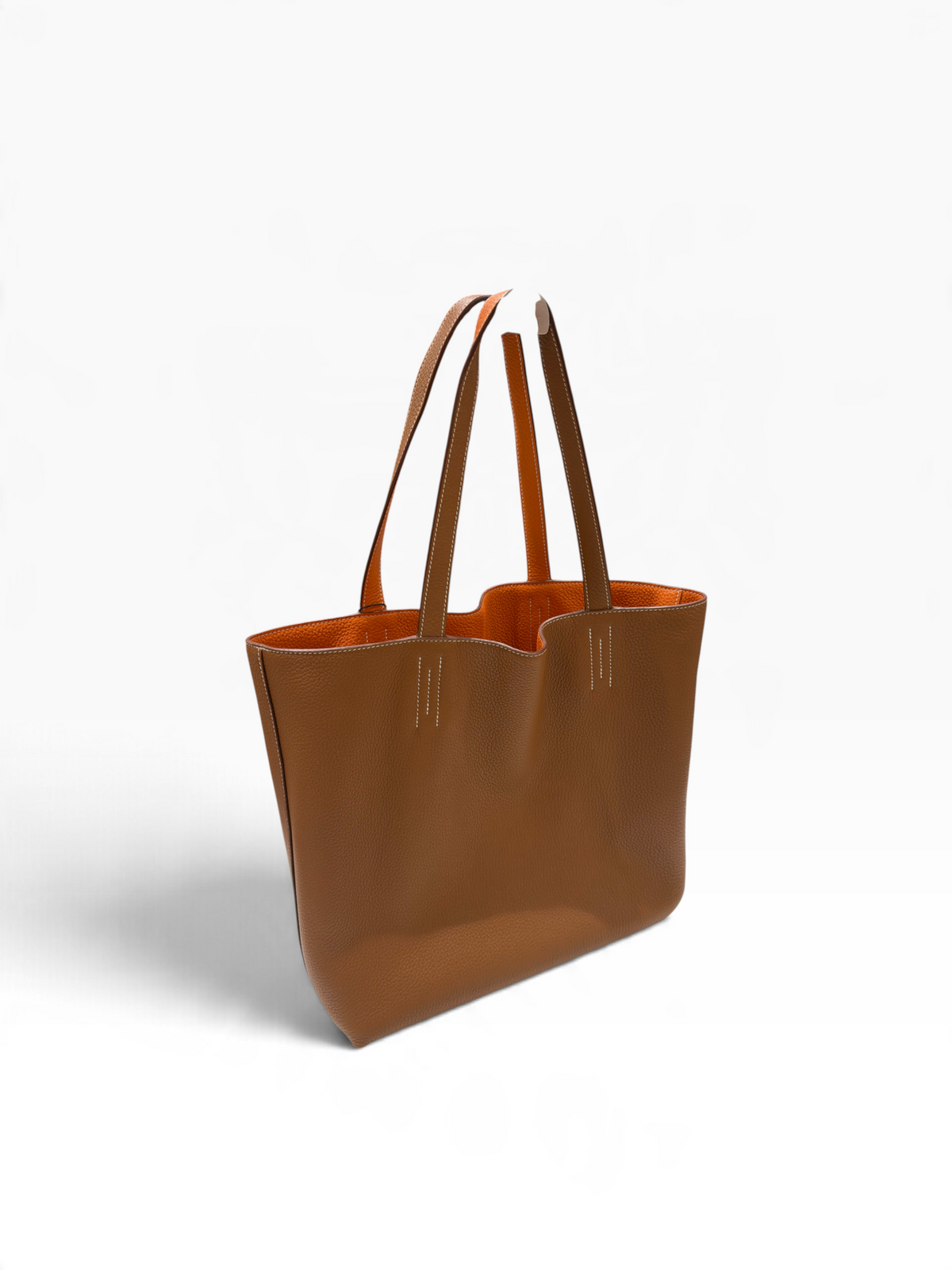 Hermès - sac double sens taurillon gold / orange