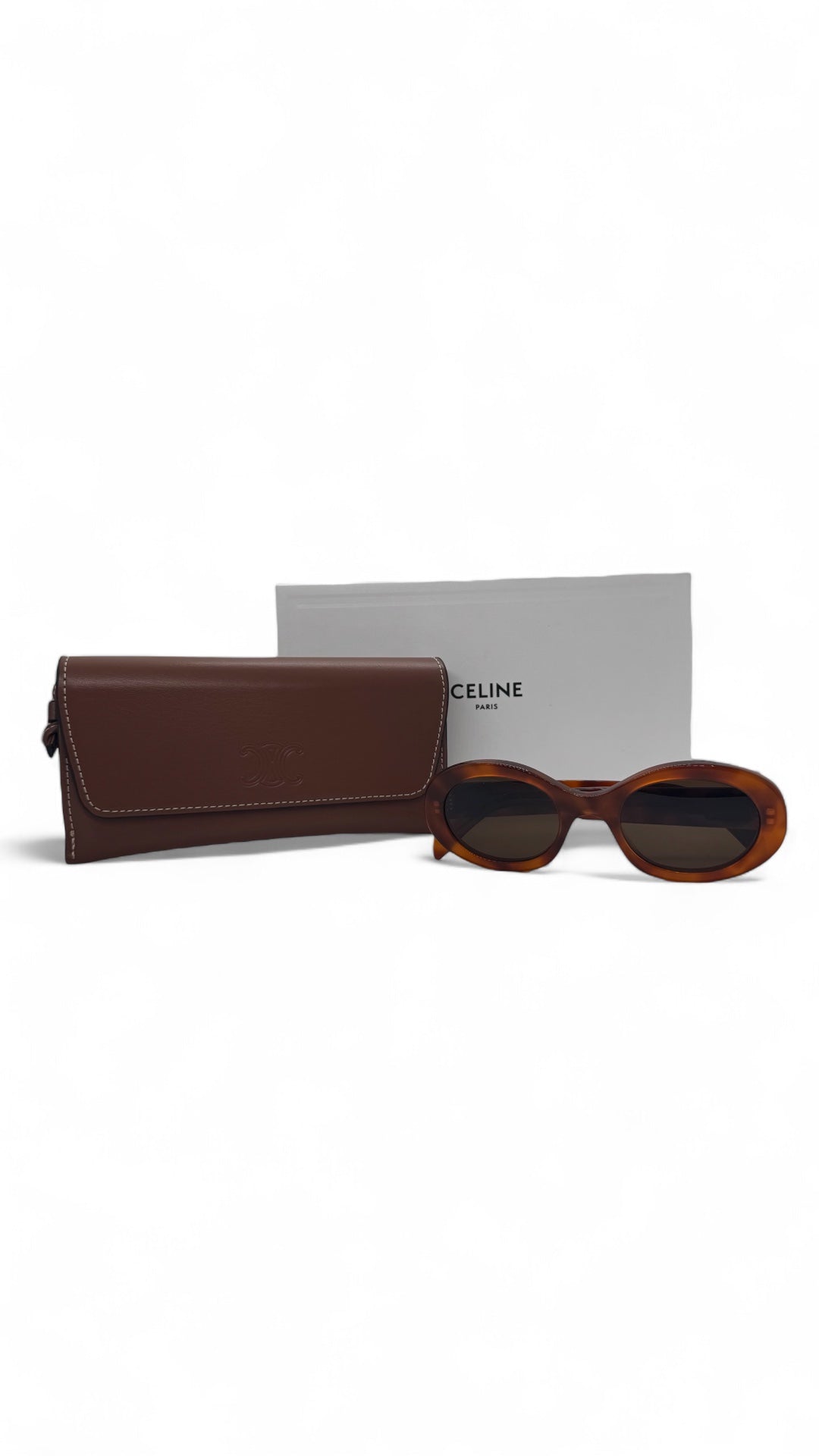 Céline - Triomphe Sonnenbrille mit Schildpattmuster