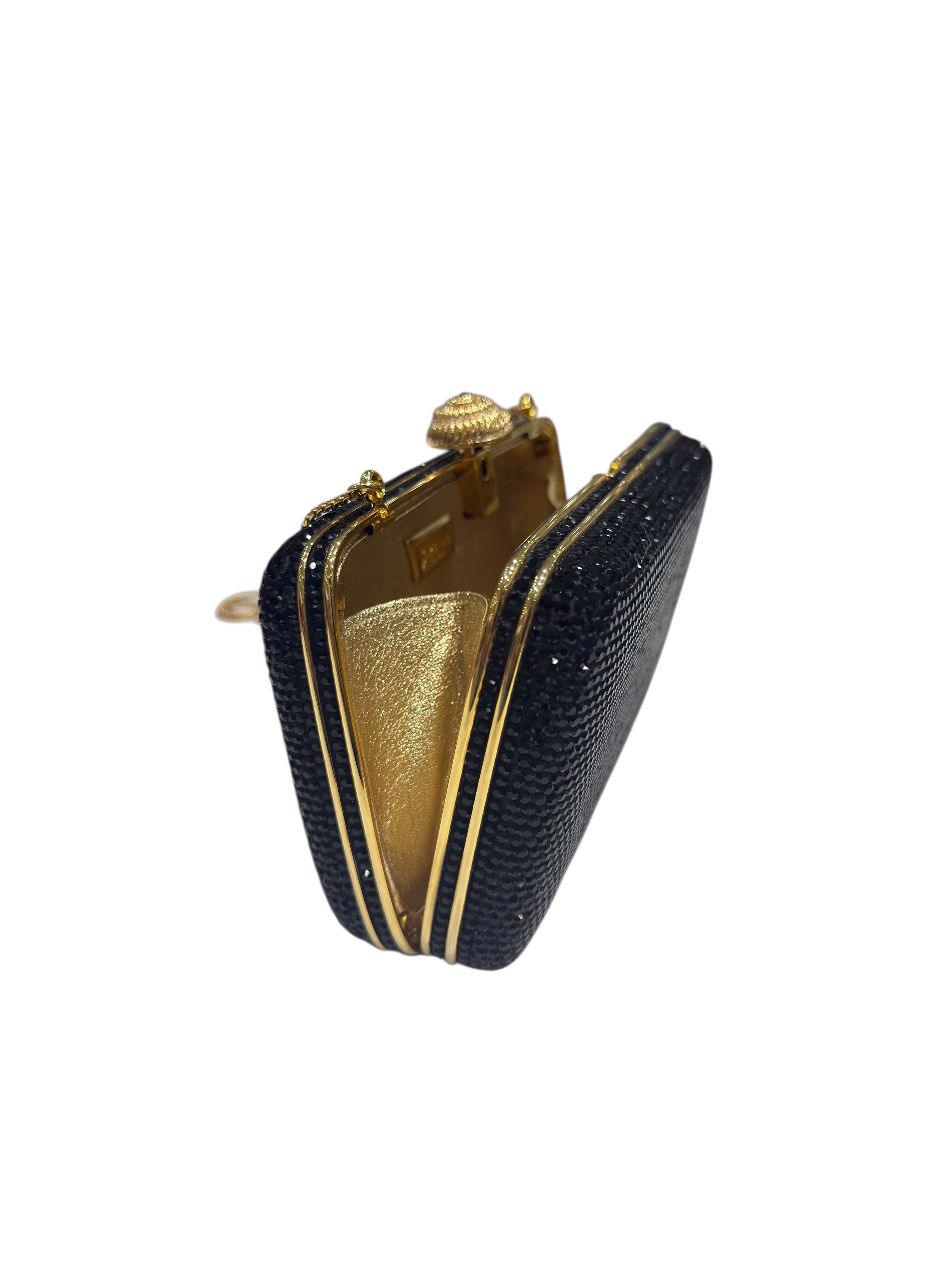 Judith Leiber - Sac minaudière en strass Swarovski noir