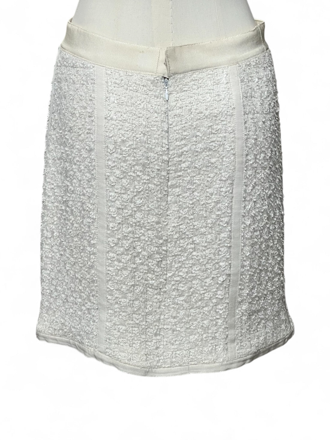 Chanel - Jupe blanche en tweed T34