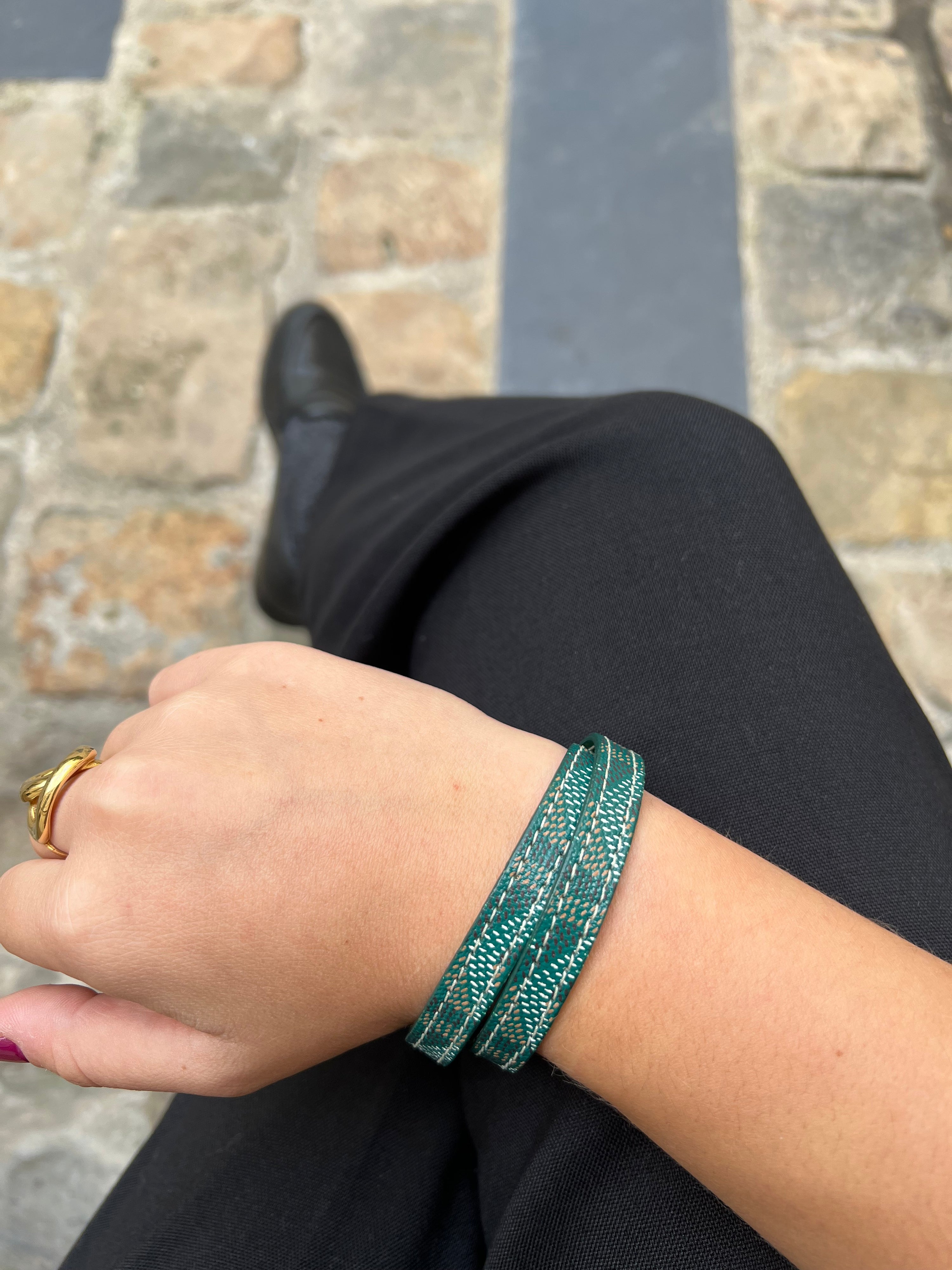 Goyard - Armband Grün doppelte Umwicklung