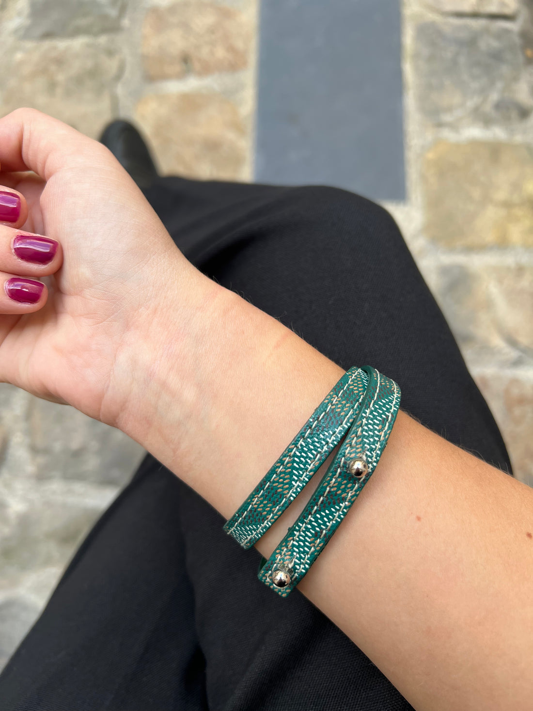 Goyard - Armband Grün doppelte Umwicklung