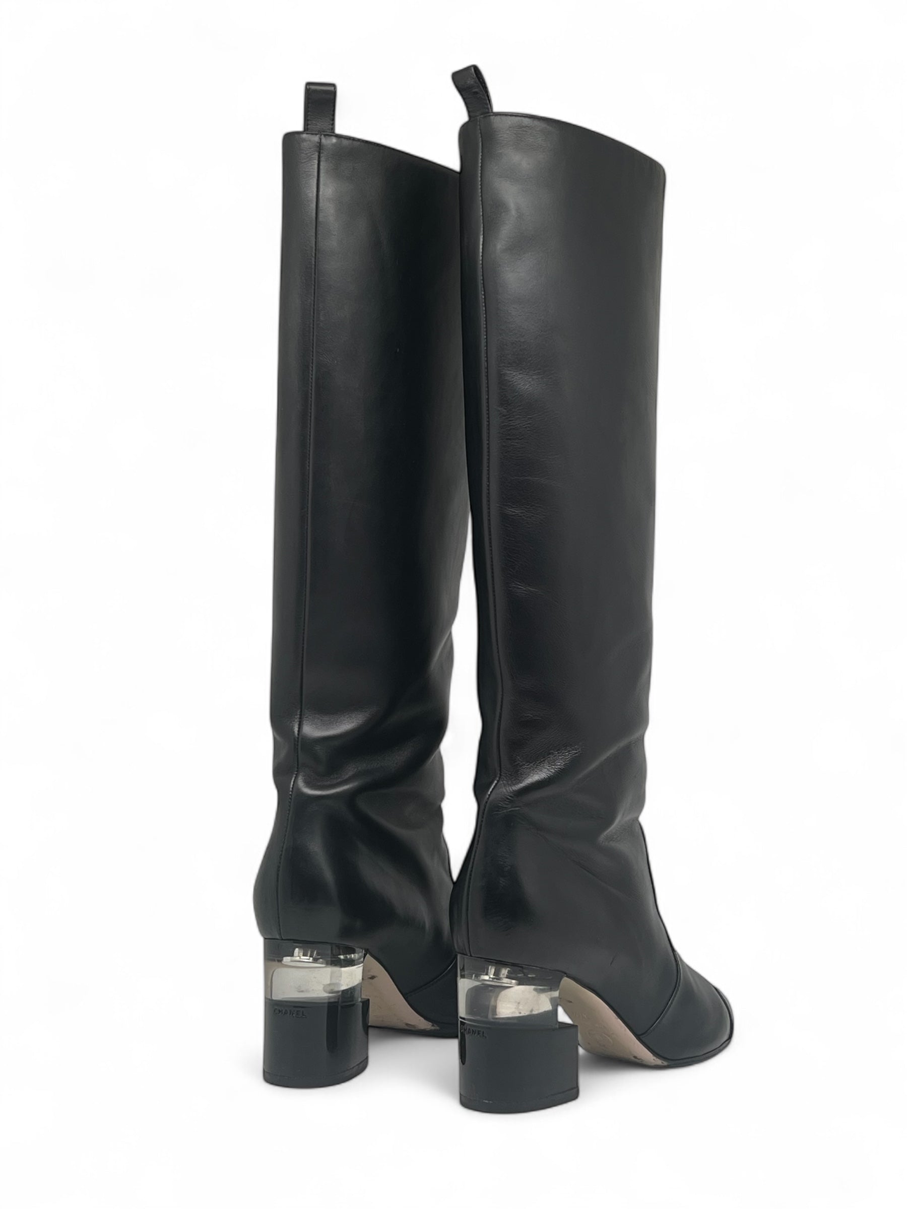 Chanel - Bottes noir en cuir