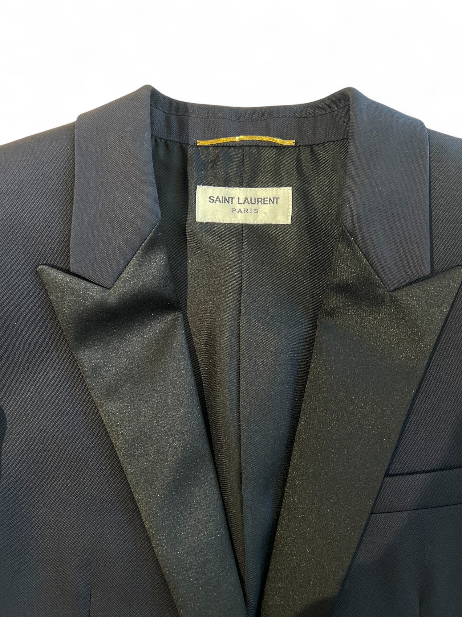 Saint Laurent - Blazer bleu marine et noir T36