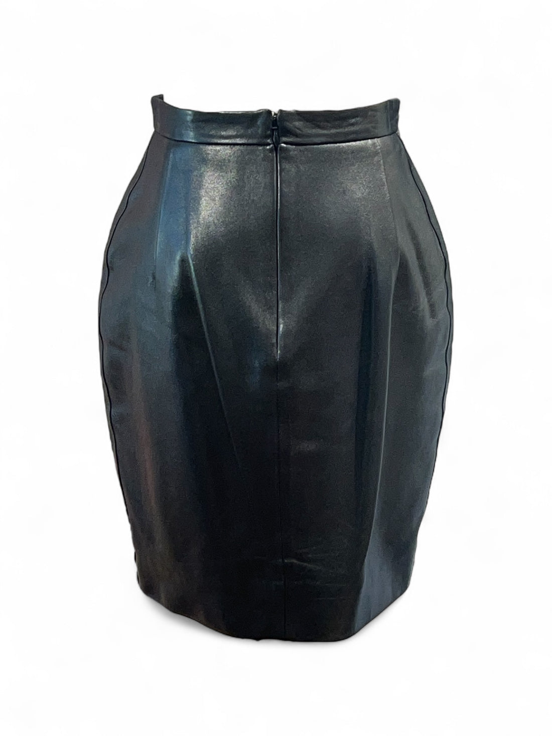 Saint Laurent - Jupe en cuir d’agneau T36