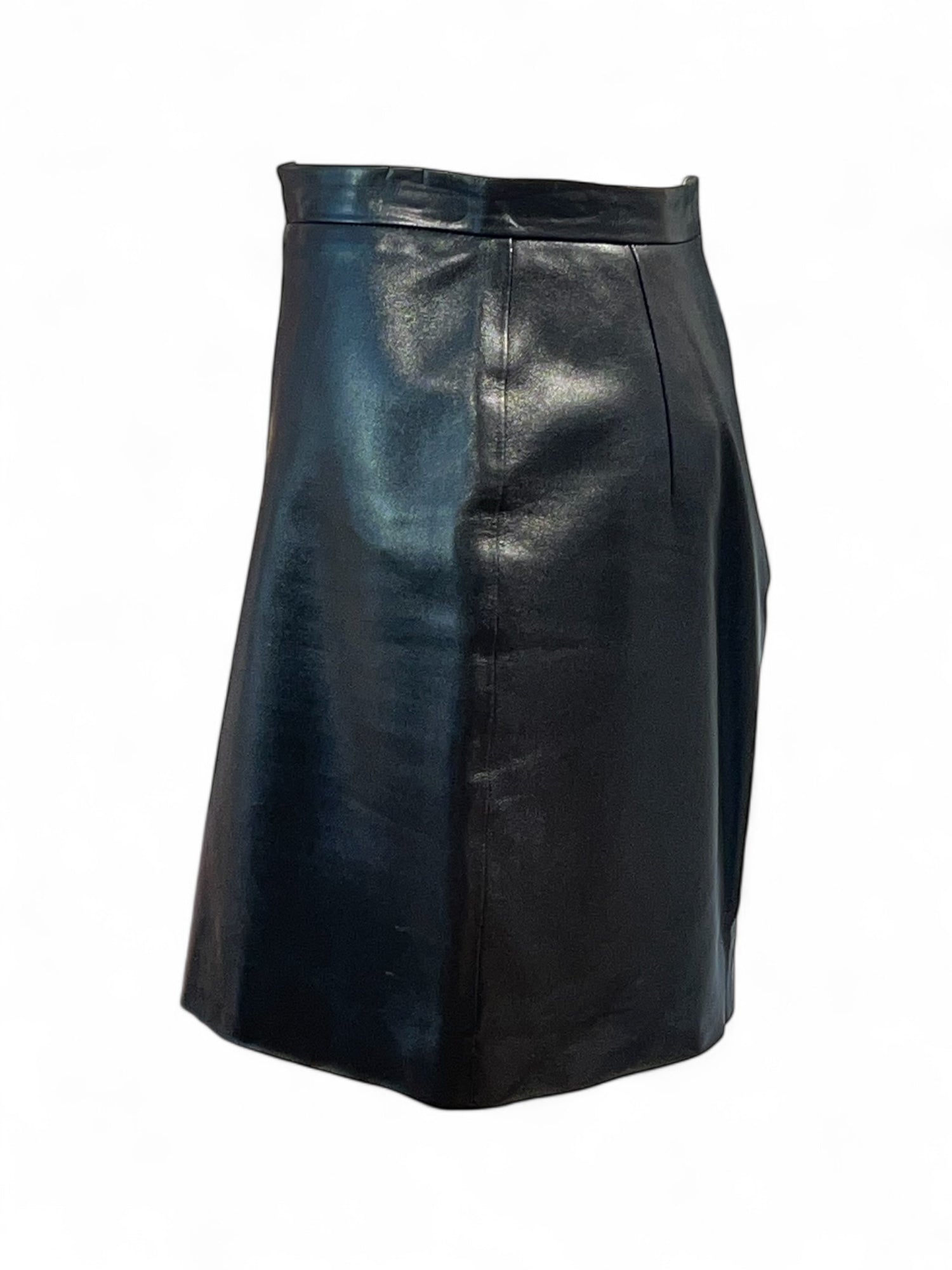 Saint Laurent - Jupe en cuir d’agneau T36